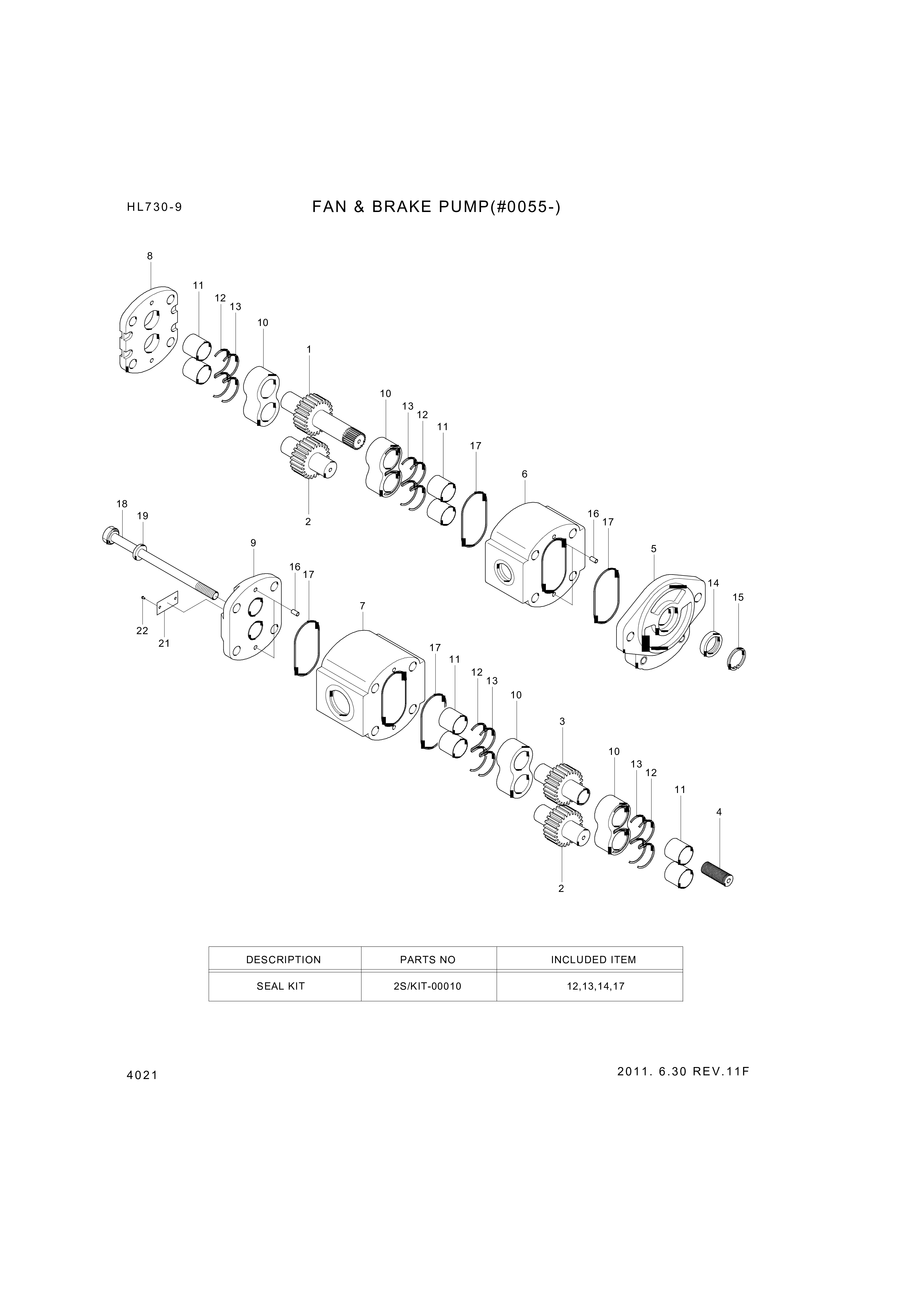 drawing for Hyundai Construction Equipment XKAG-00110 - GEAR-DRIVE (figure 3)