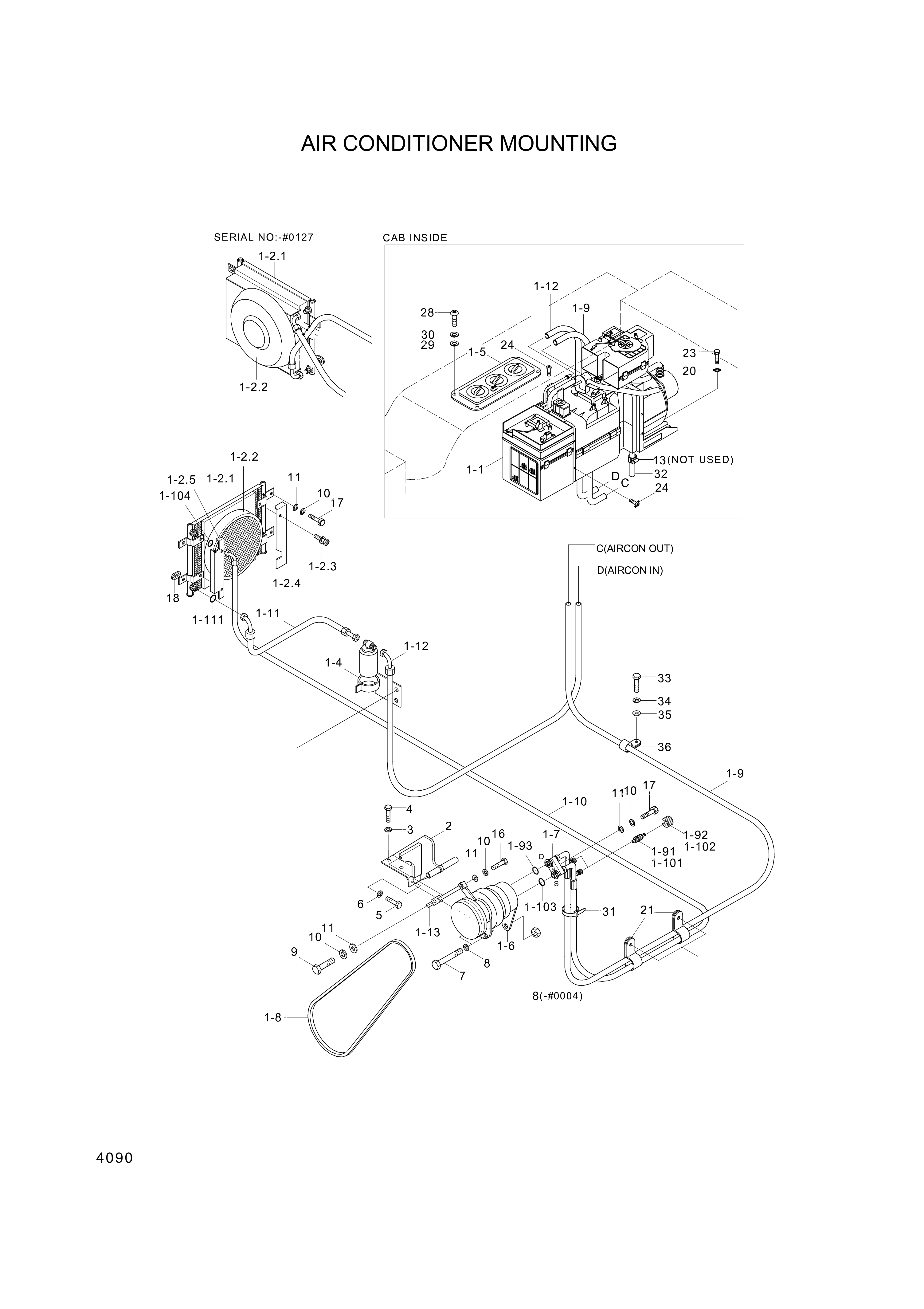 drawing for Hyundai Construction Equipment 11L6-01023 - HOSE-HEATER (figure 3)