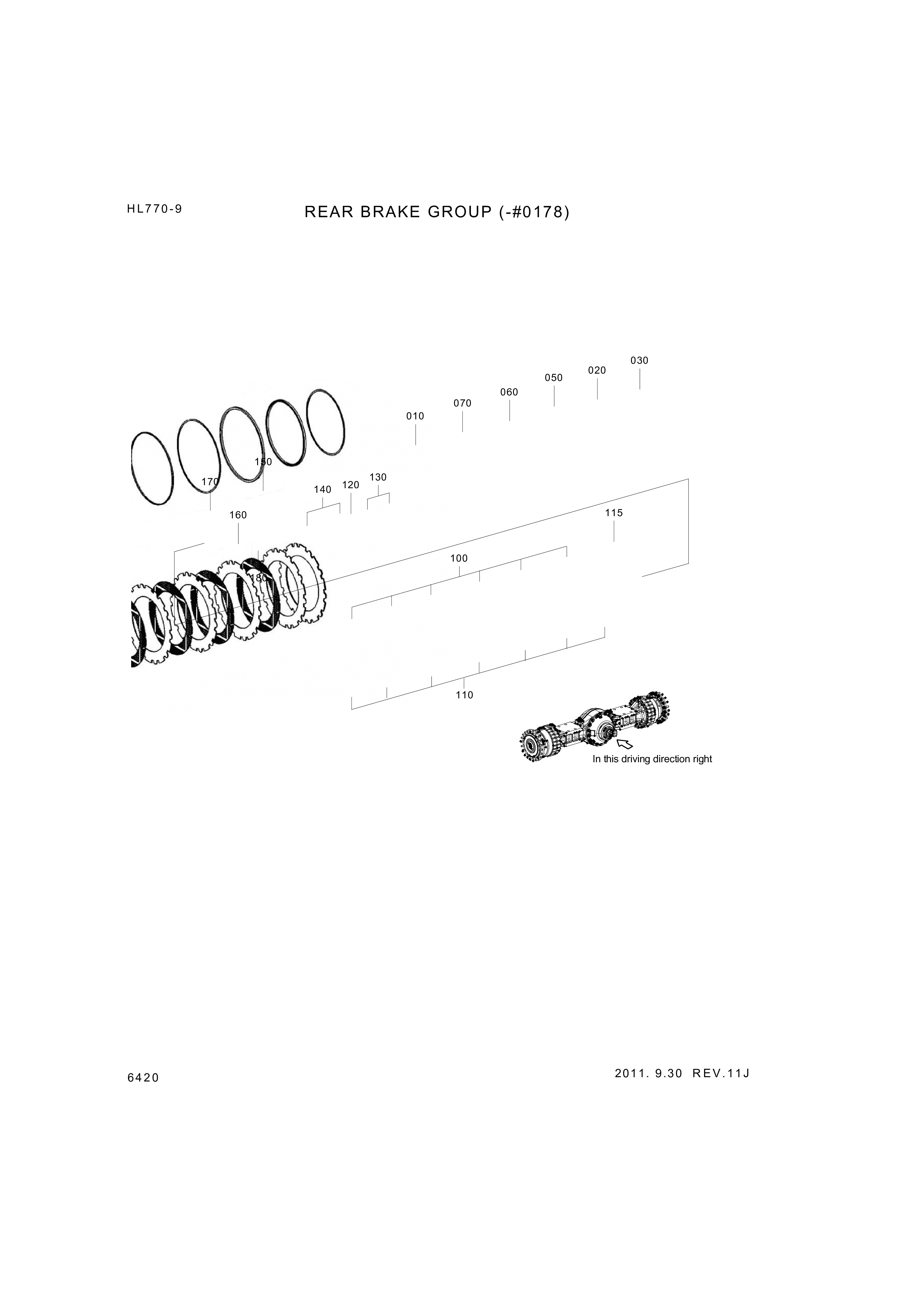 drawing for Hyundai Construction Equipment SWO0167A-000-03 - OUTER CLUTCH DISC (figure 1)