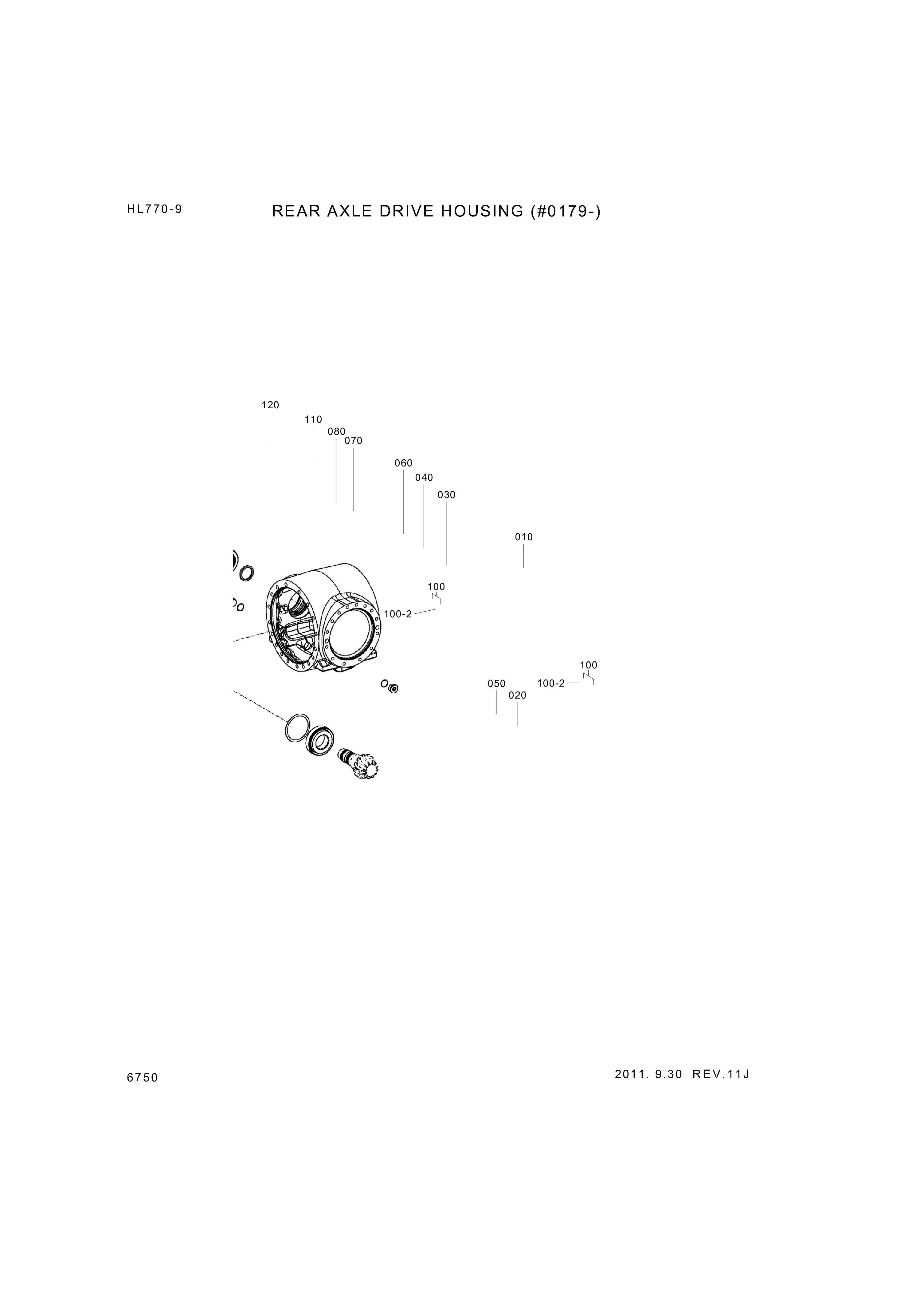 drawing for Hyundai Construction Equipment ZGAQ-03924 - FLANGE-BEARING (figure 2)