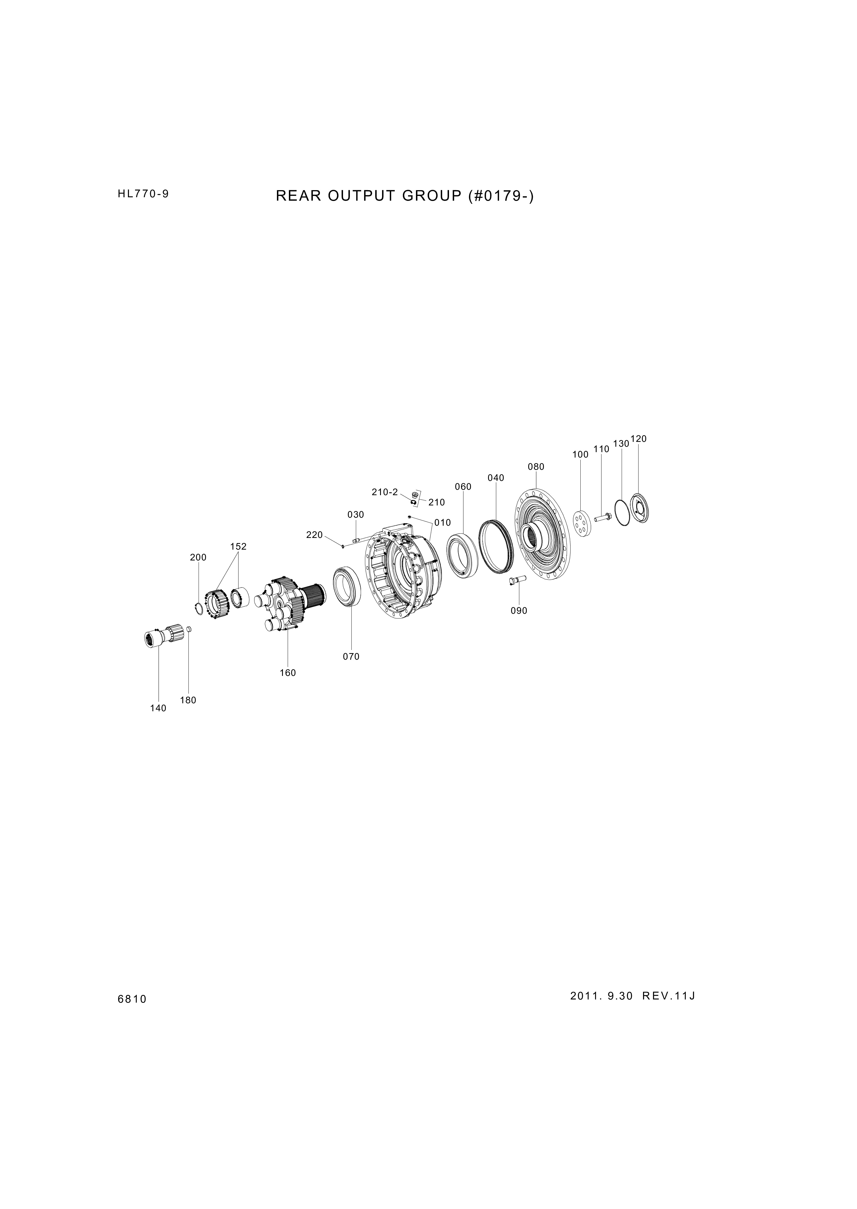 drawing for Hyundai Construction Equipment 4472-239-208 - HOUSING-BRAKE (figure 1)