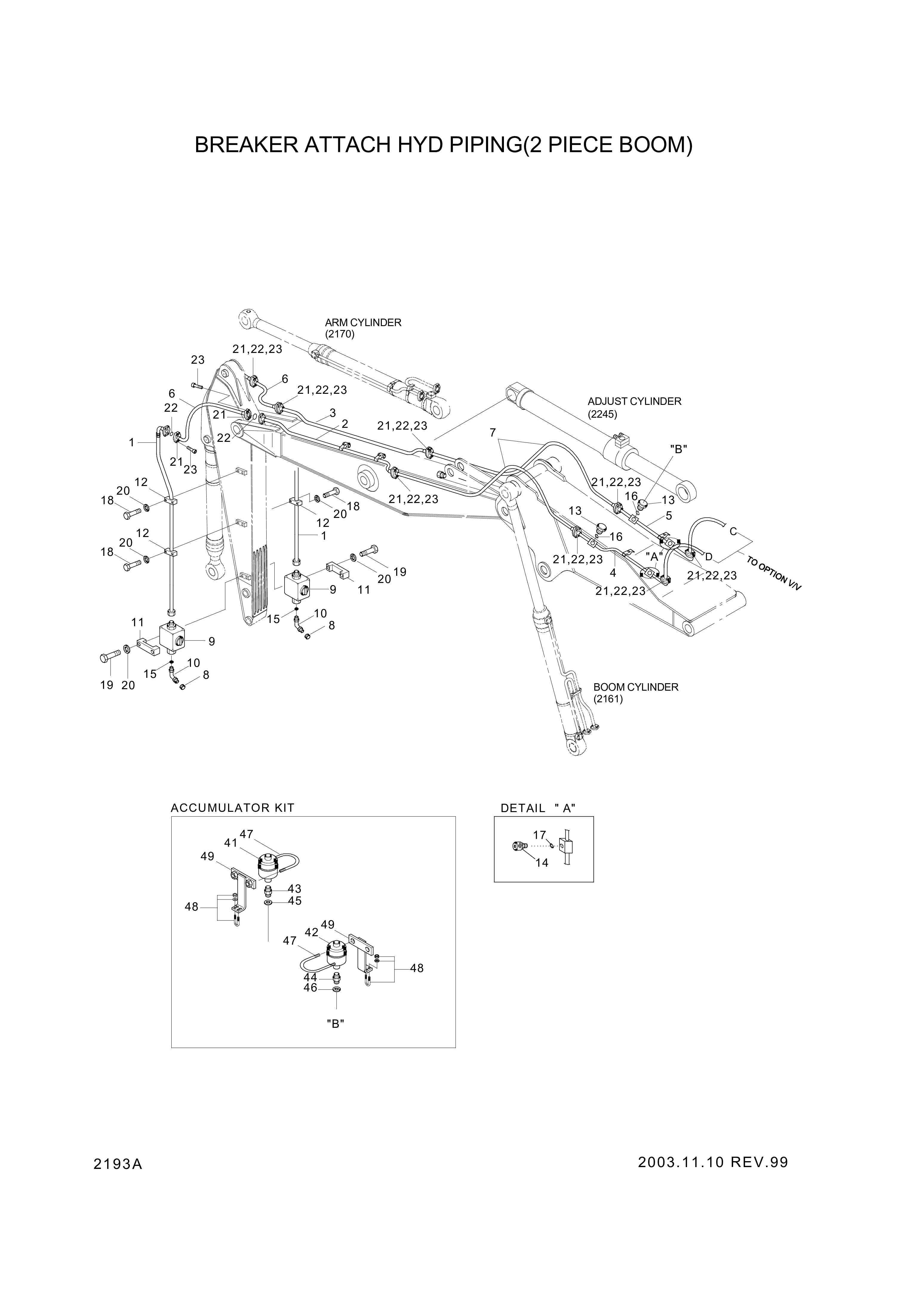drawing for Hyundai Construction Equipment 31EN-92460 - Pipe Assy (figure 1)