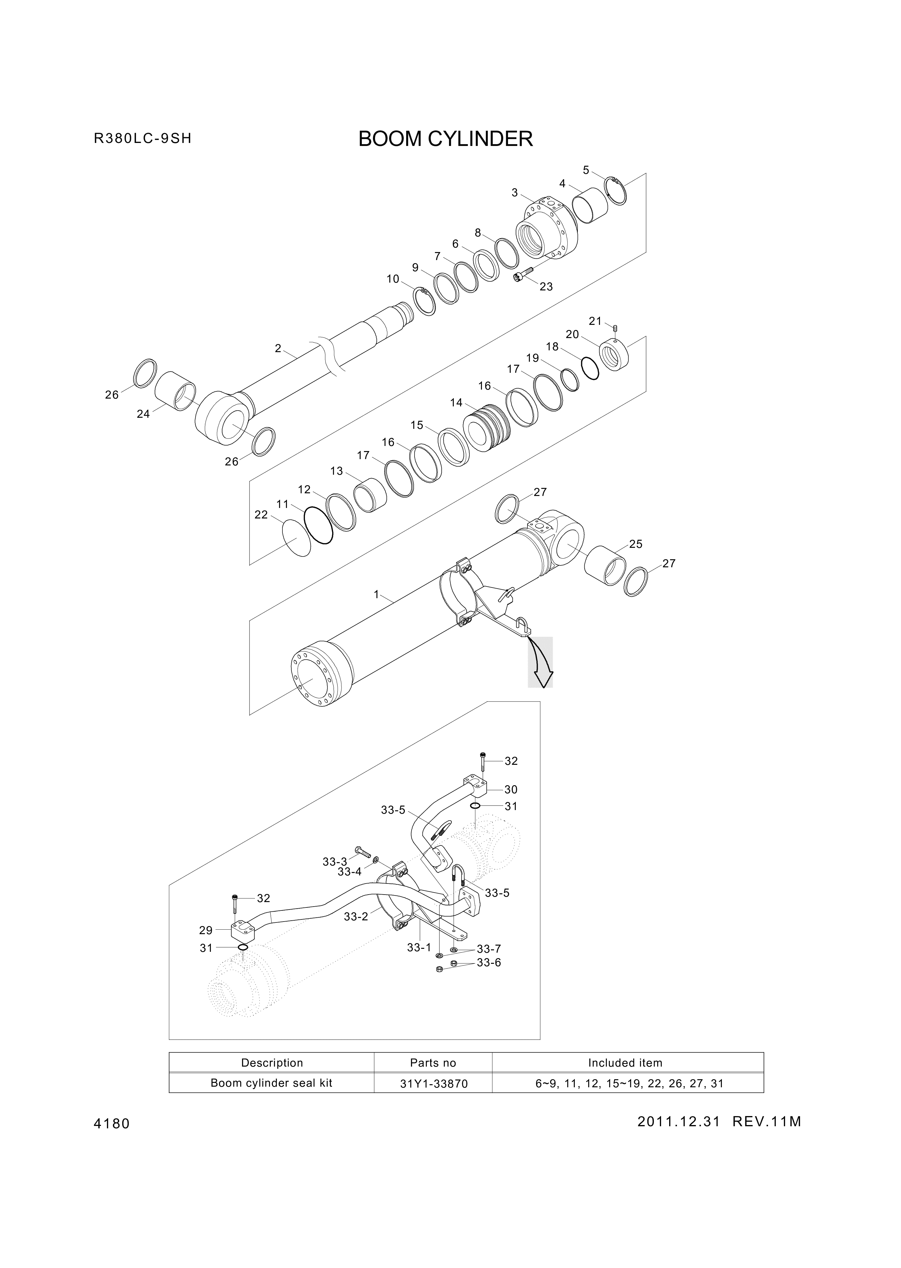 drawing for Hyundai Construction Equipment 31YC-32340 - CLAMP-BAND (figure 1)