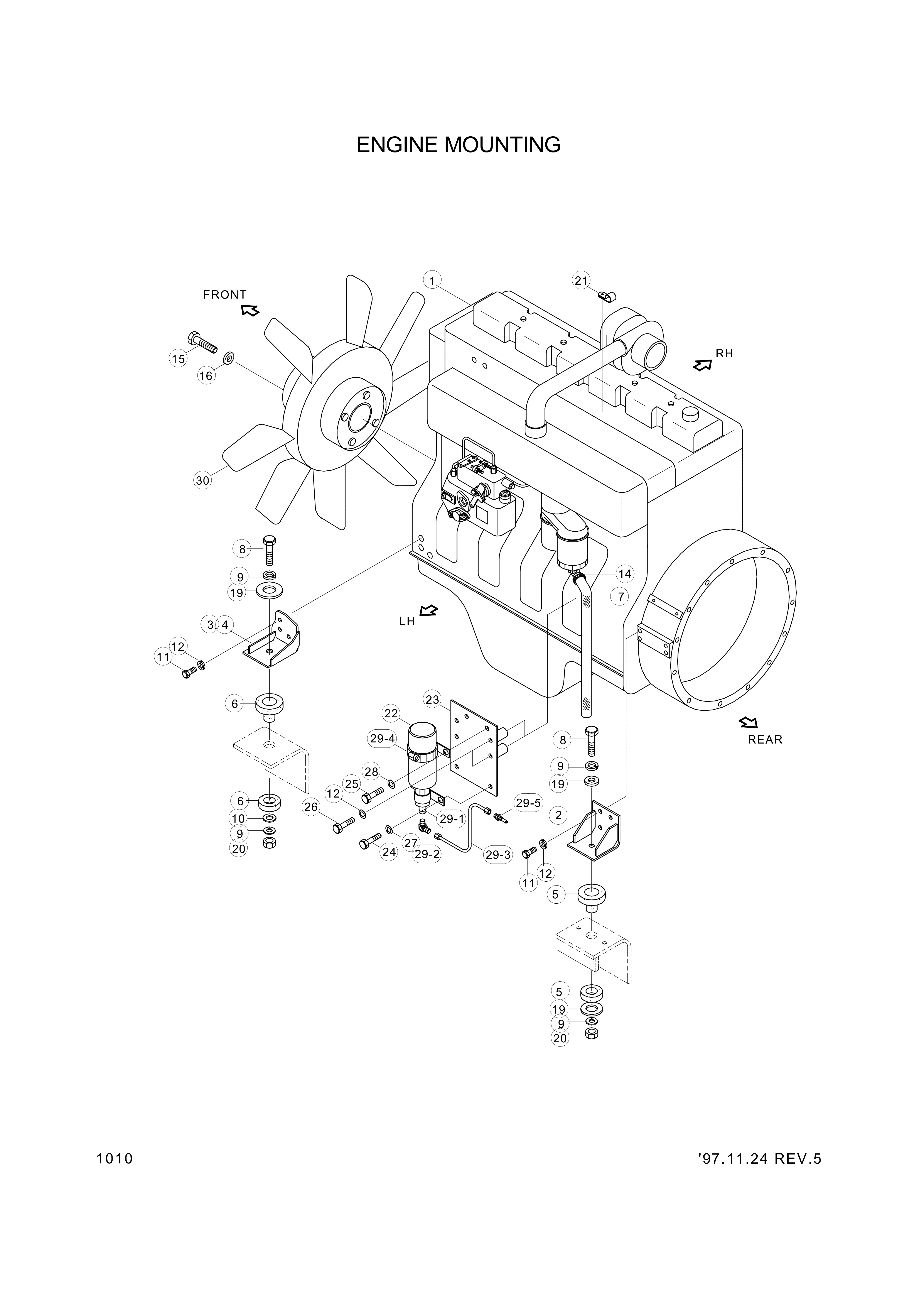 drawing for Hyundai Construction Equipment S207-221002 - NUT-HEX (figure 5)