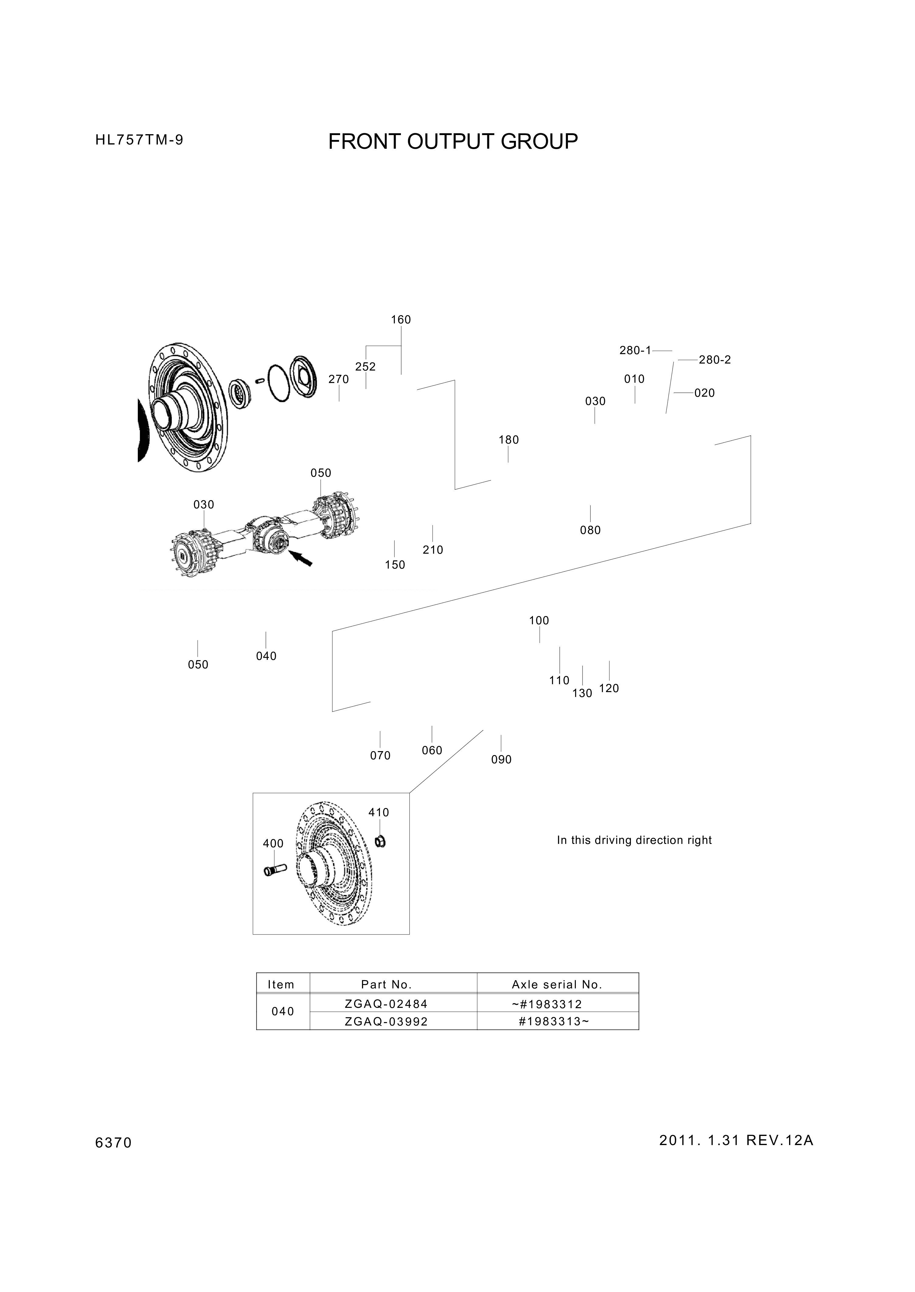 drawing for Hyundai Construction Equipment ZGAQ-02499 - BEARING (figure 5)