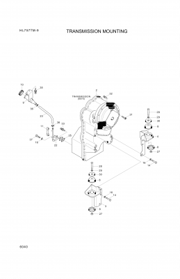 drawing for Hyundai Construction Equipment 11LM-00020 - TRANSMISSION-W/COOLER (figure 3)