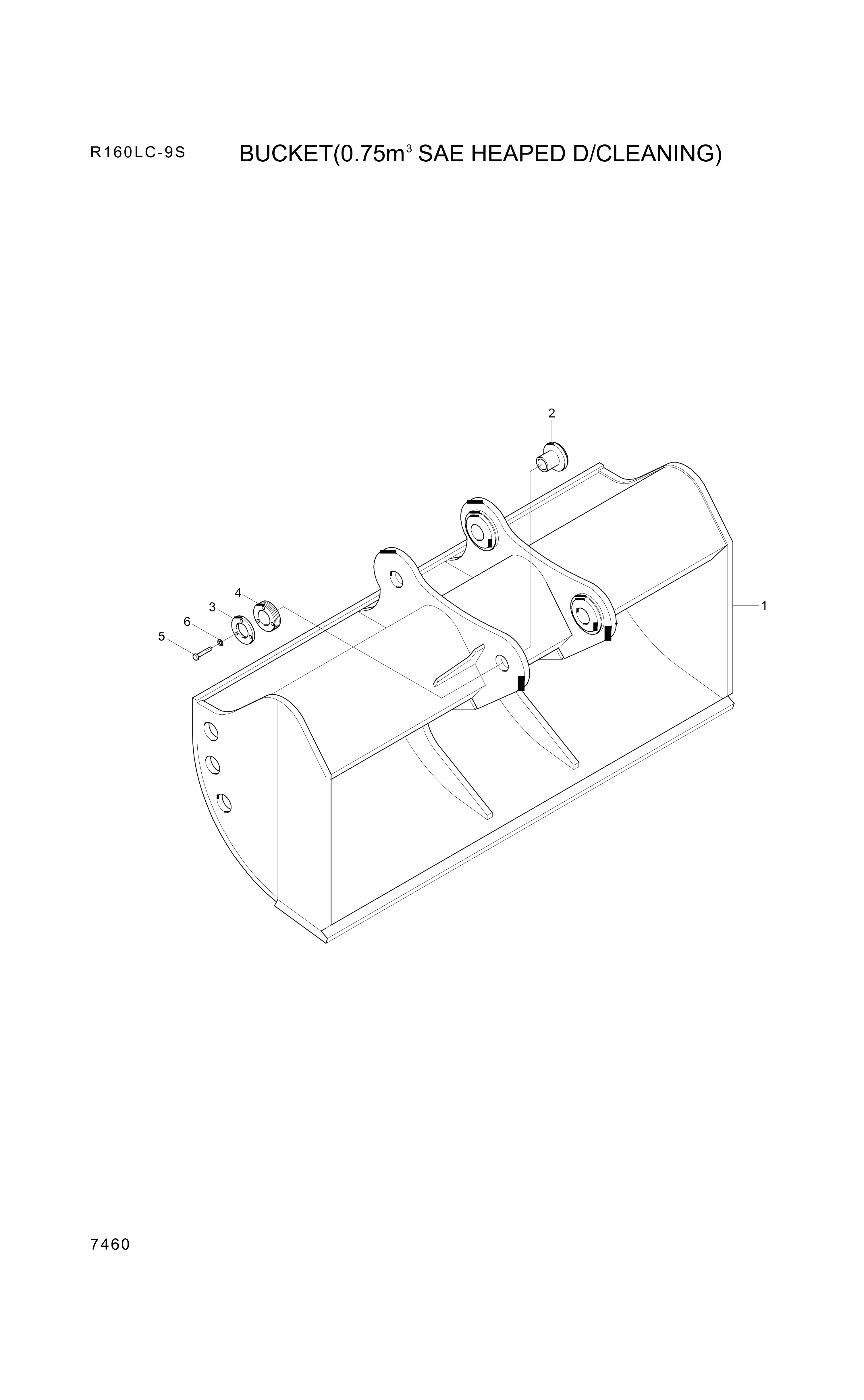 drawing for Hyundai Construction Equipment 61EK-31360 - PLATE-COVER (figure 3)