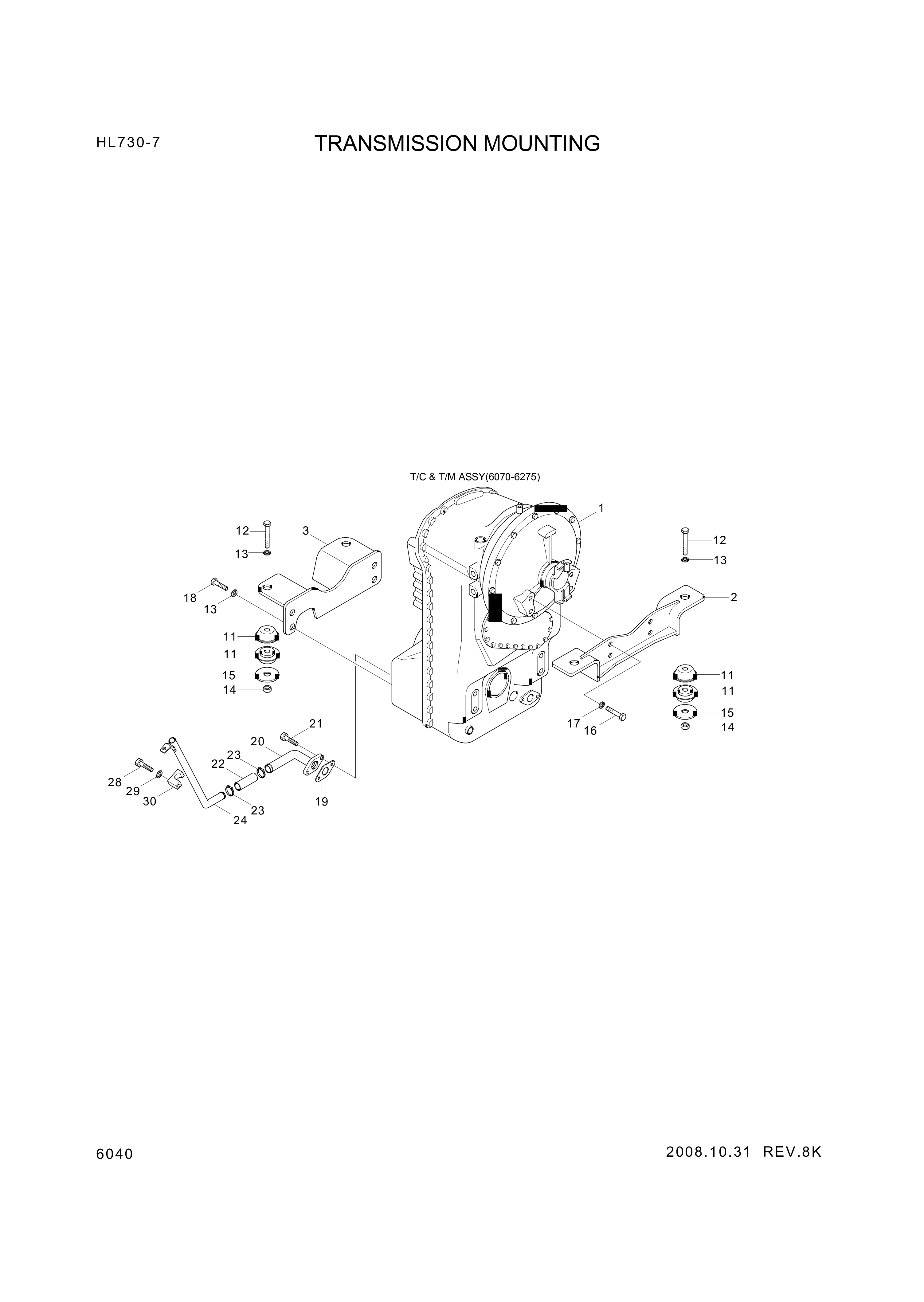 drawing for Hyundai Construction Equipment 81LG-60010 - T/M&T/C ASSY (figure 1)