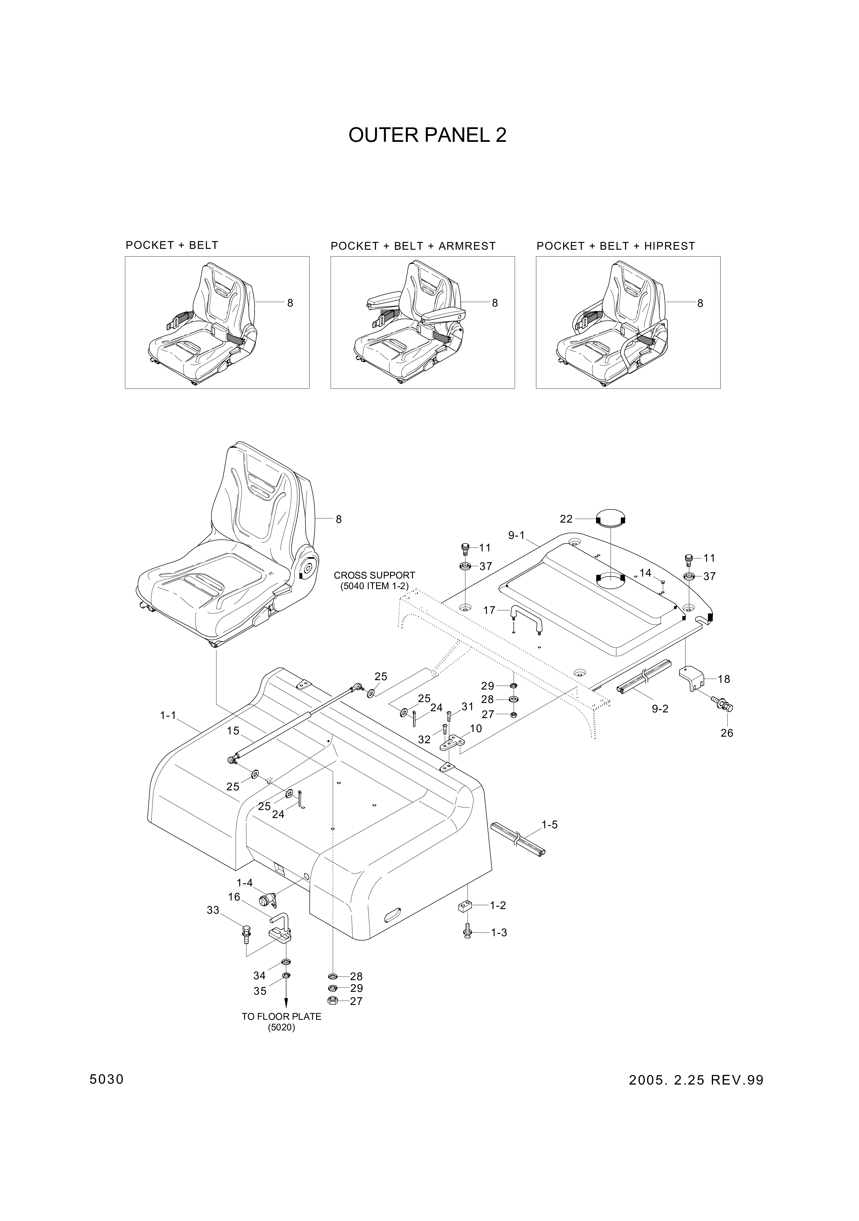 drawing for Hyundai Construction Equipment S141-060452 - BOLT-FLAT (figure 2)