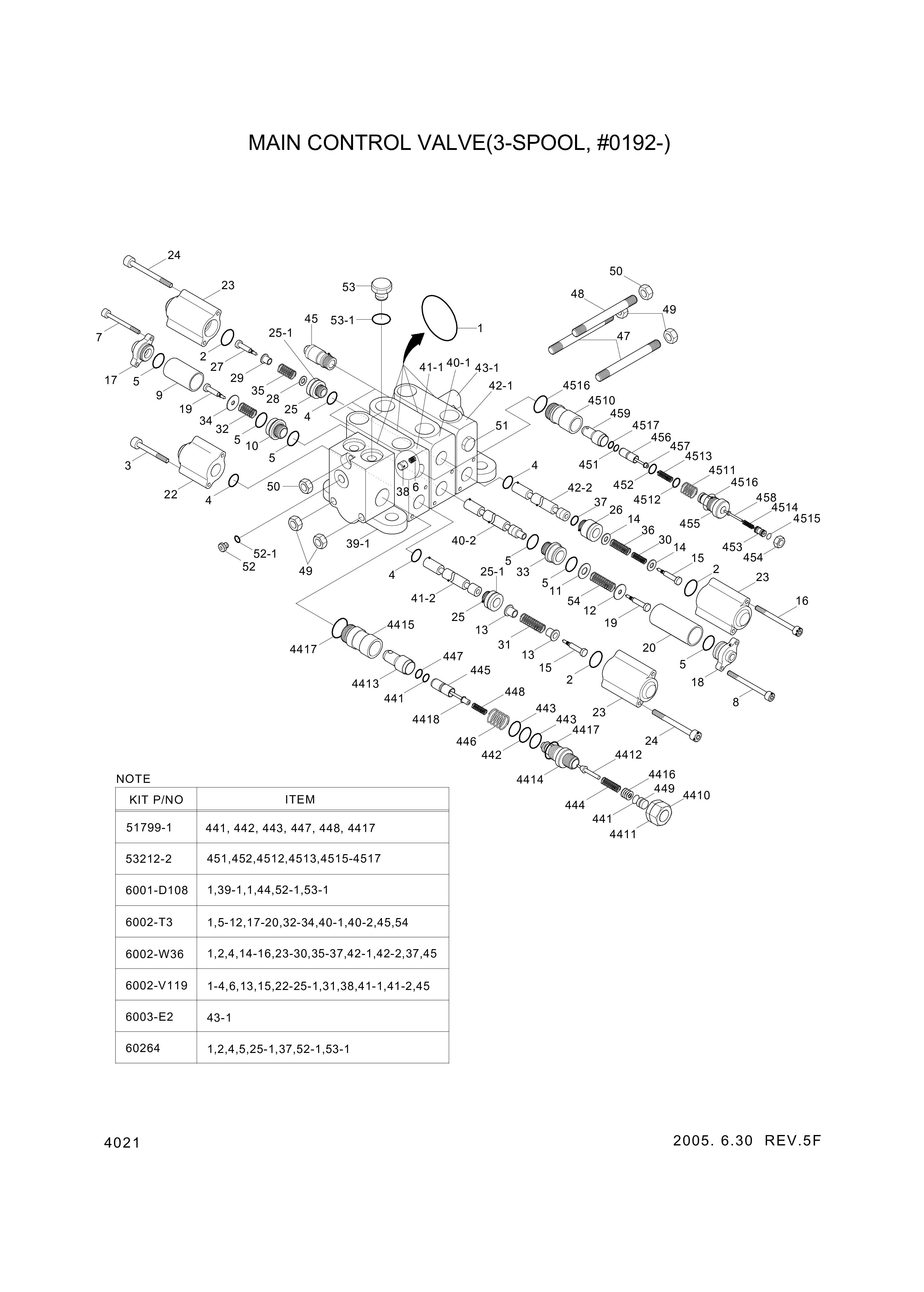 drawing for Hyundai Construction Equipment 6005-T3 - Housing-Spool (figure 1)