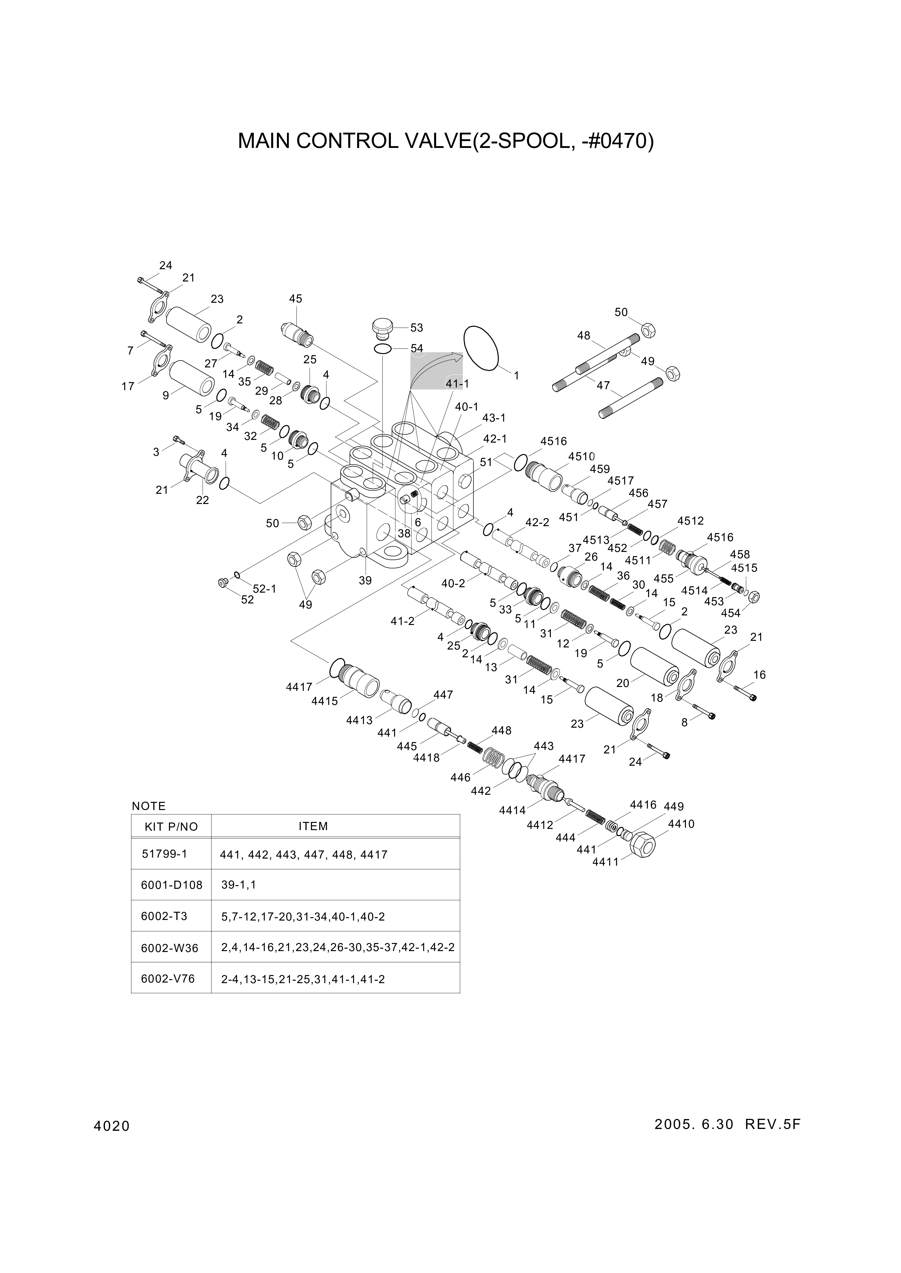 drawing for Hyundai Construction Equipment 6005-T3 - Housing-Spool (figure 2)