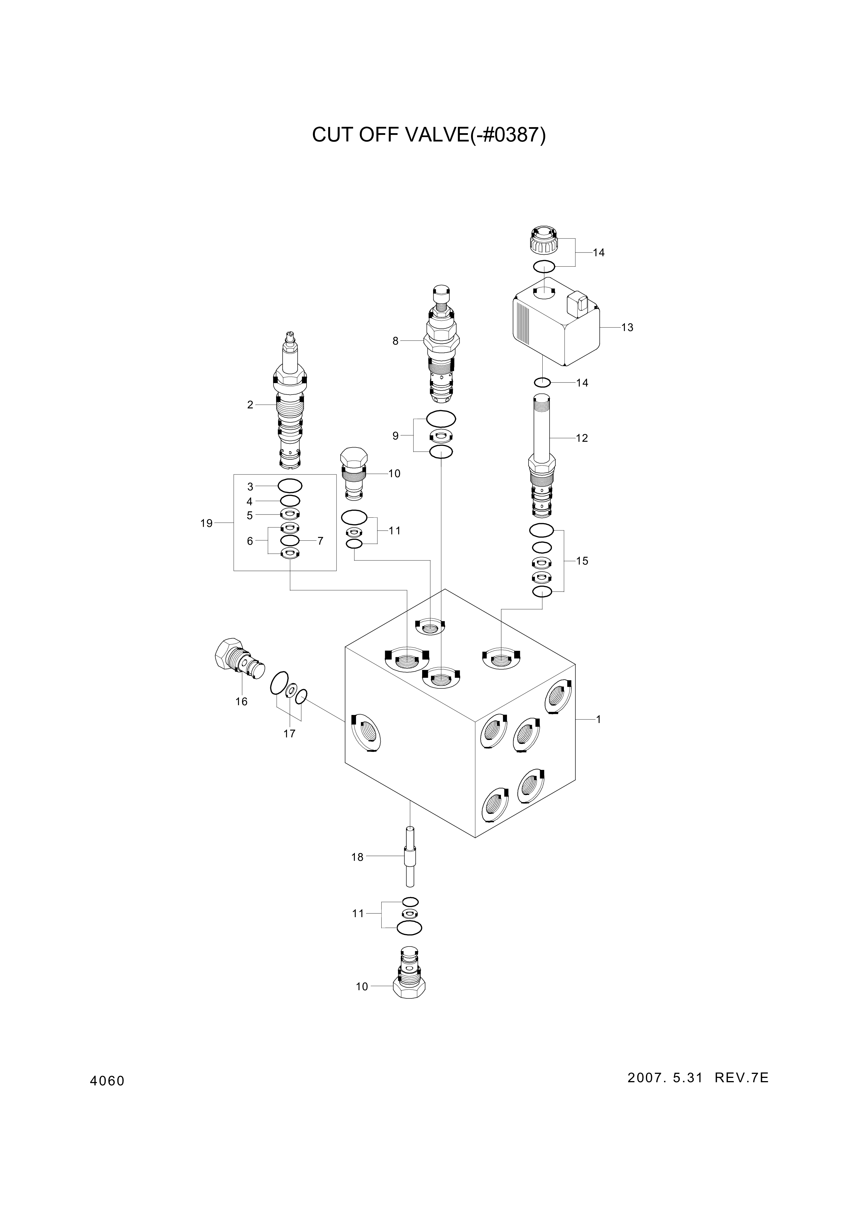 drawing for Hyundai Construction Equipment XKAL-00006 - VALVE-CUTOFF (figure 2)