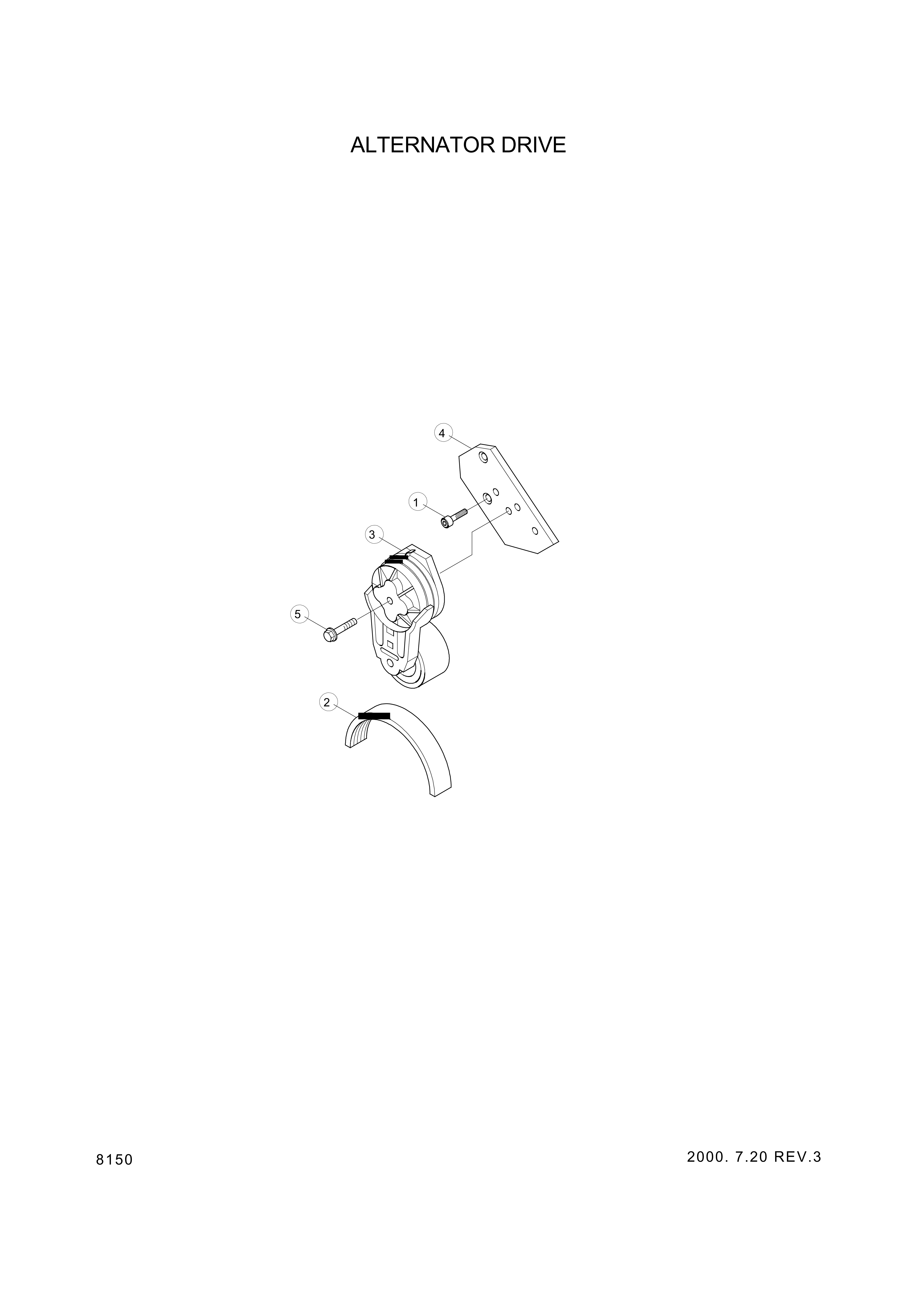 drawing for Hyundai Construction Equipment 3936201 - BELT TENSIONER (figure 5)