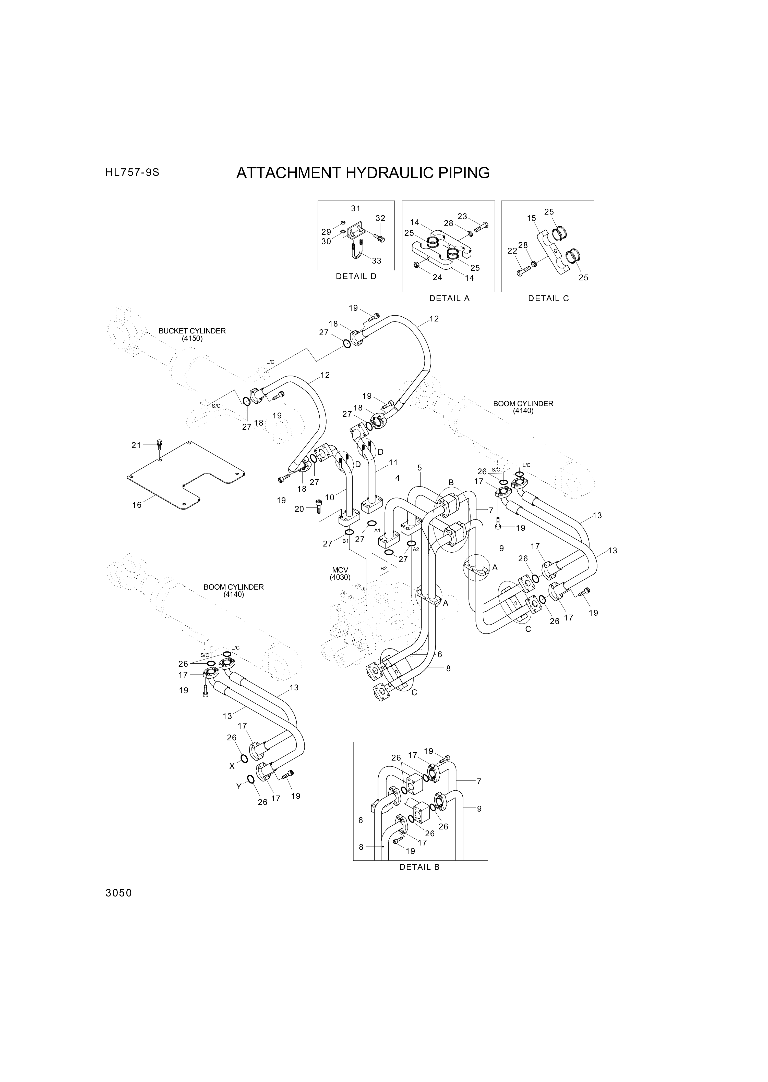 drawing for Hyundai Construction Equipment 34L3-00710 - CLAMP-PIPE (figure 4)