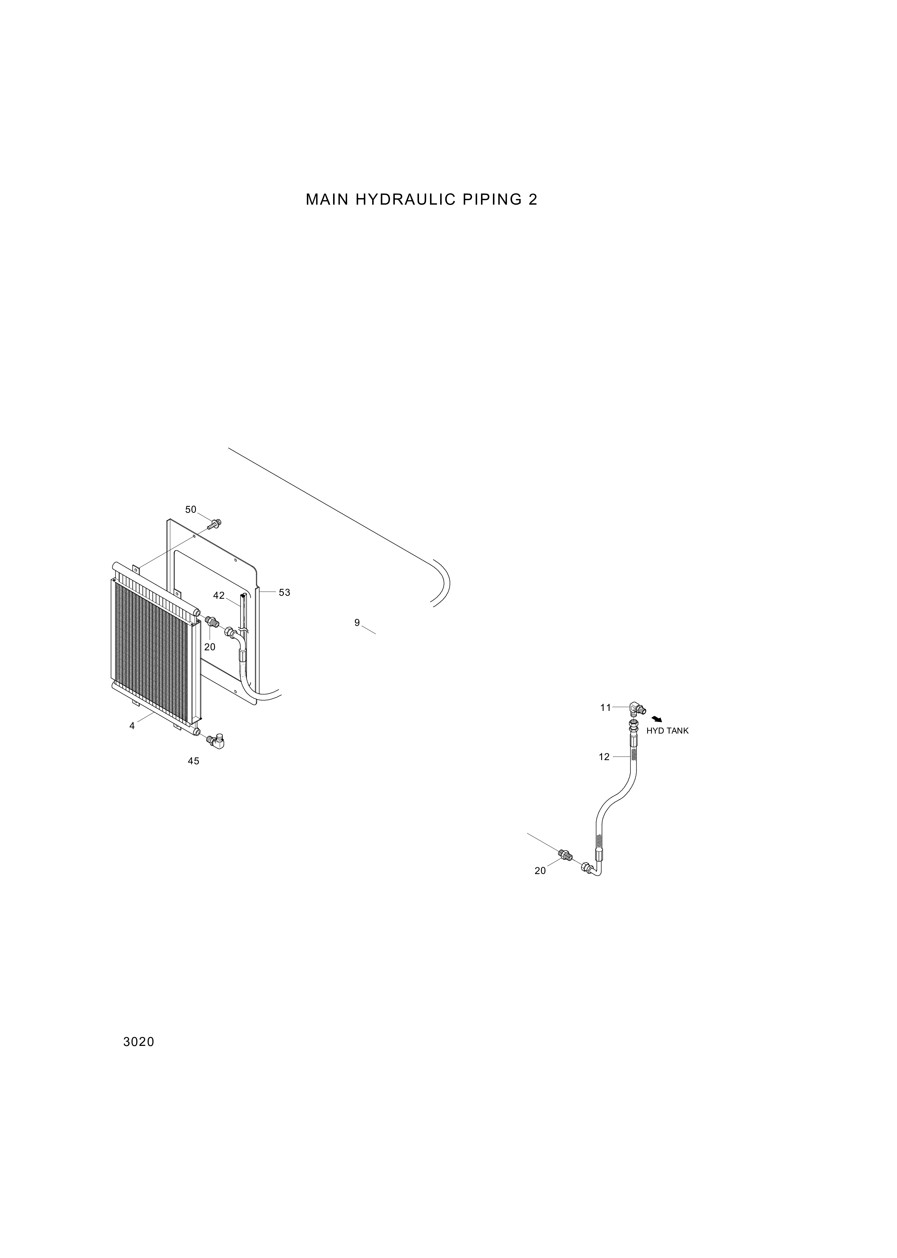 drawing for Hyundai Construction Equipment P930-124015 - HOSE ASSY-ORFS&THD (figure 2)