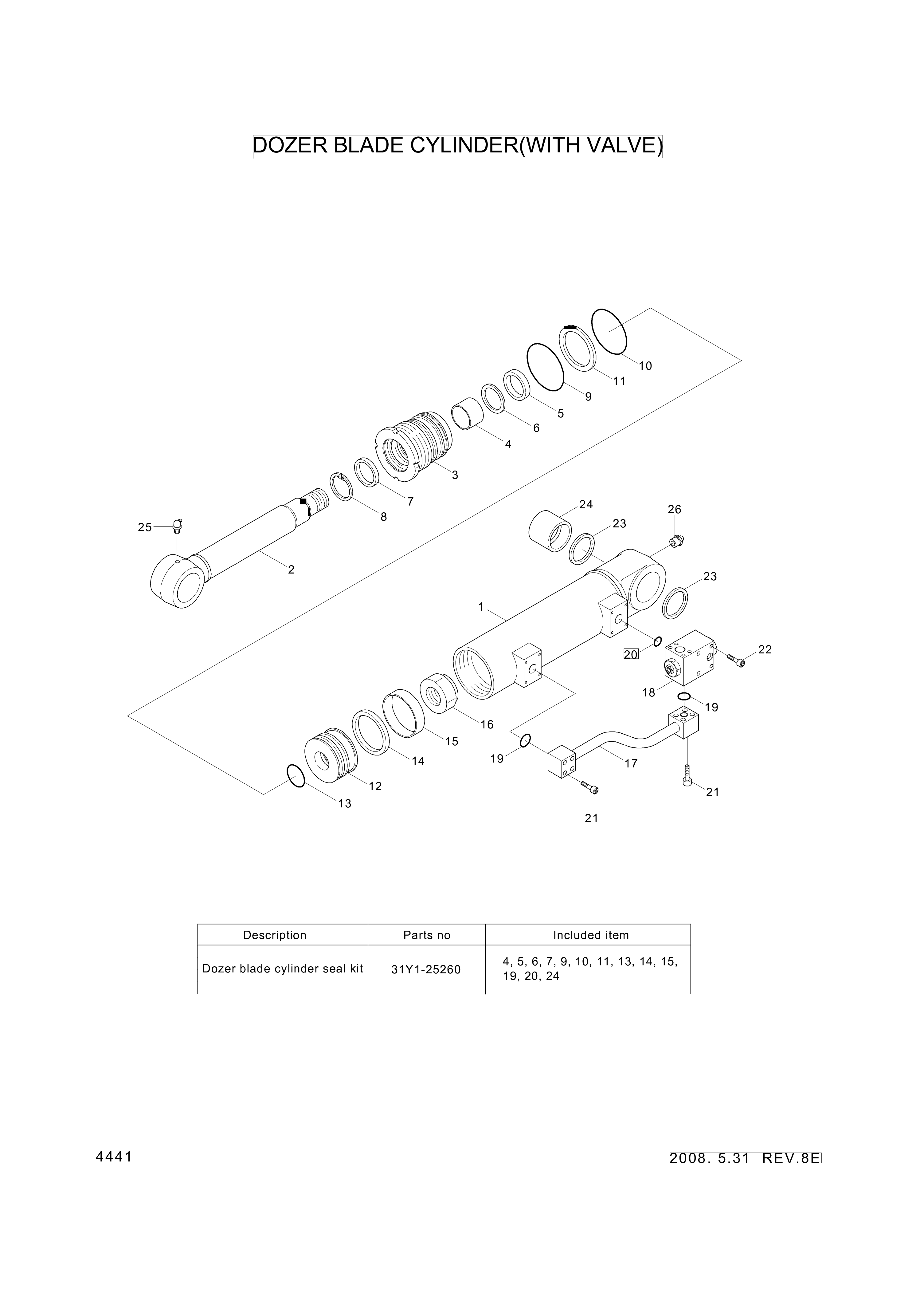 drawing for Hyundai Construction Equipment 31YC-12030 - BUSHING-PIN (figure 2)