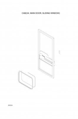 drawing for Hyundai Construction Equipment 74L3-05800 - GLASS-WINDOW IN (figure 3)