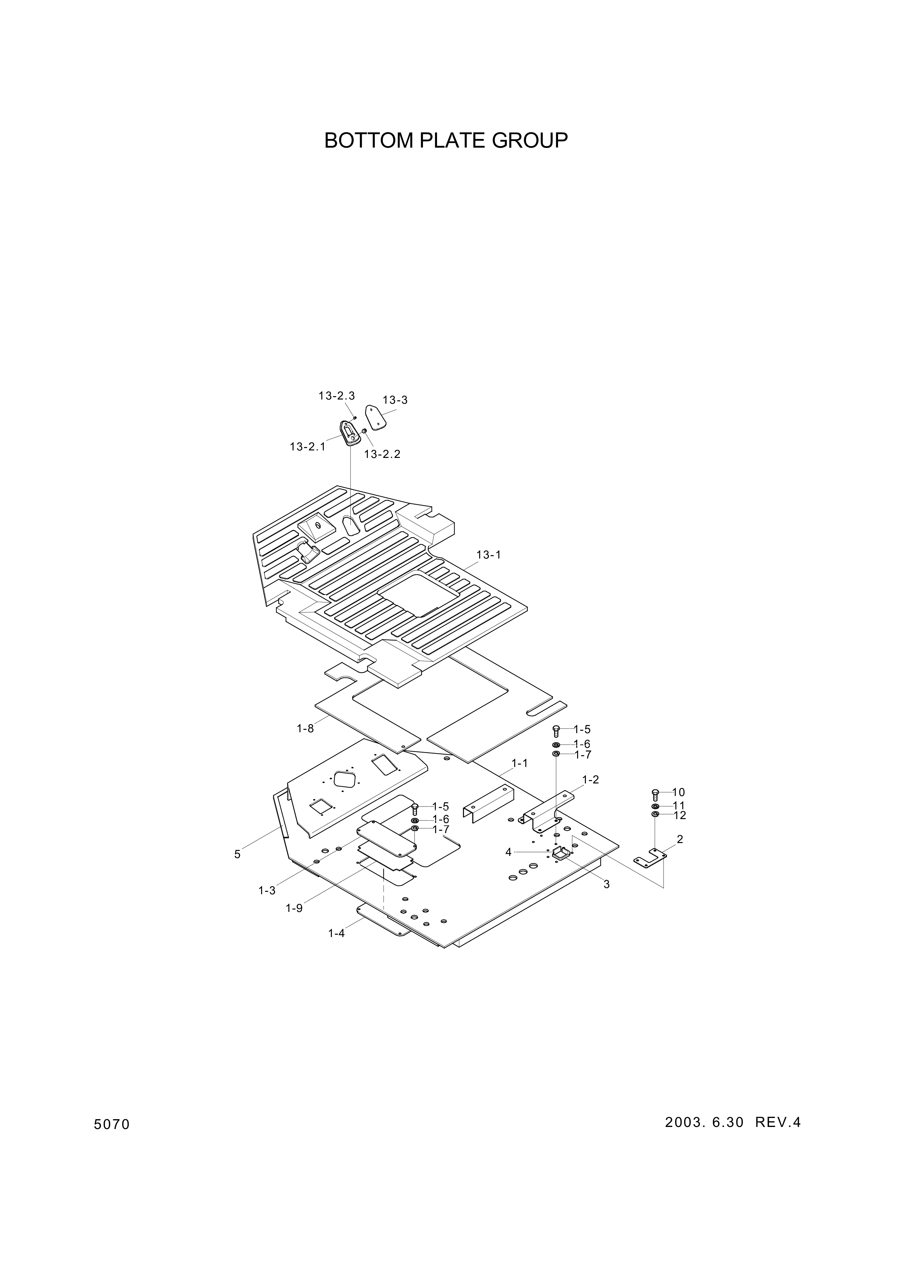 drawing for Hyundai Construction Equipment 71L6-11170 - Mat-Acc Pedal (figure 3)