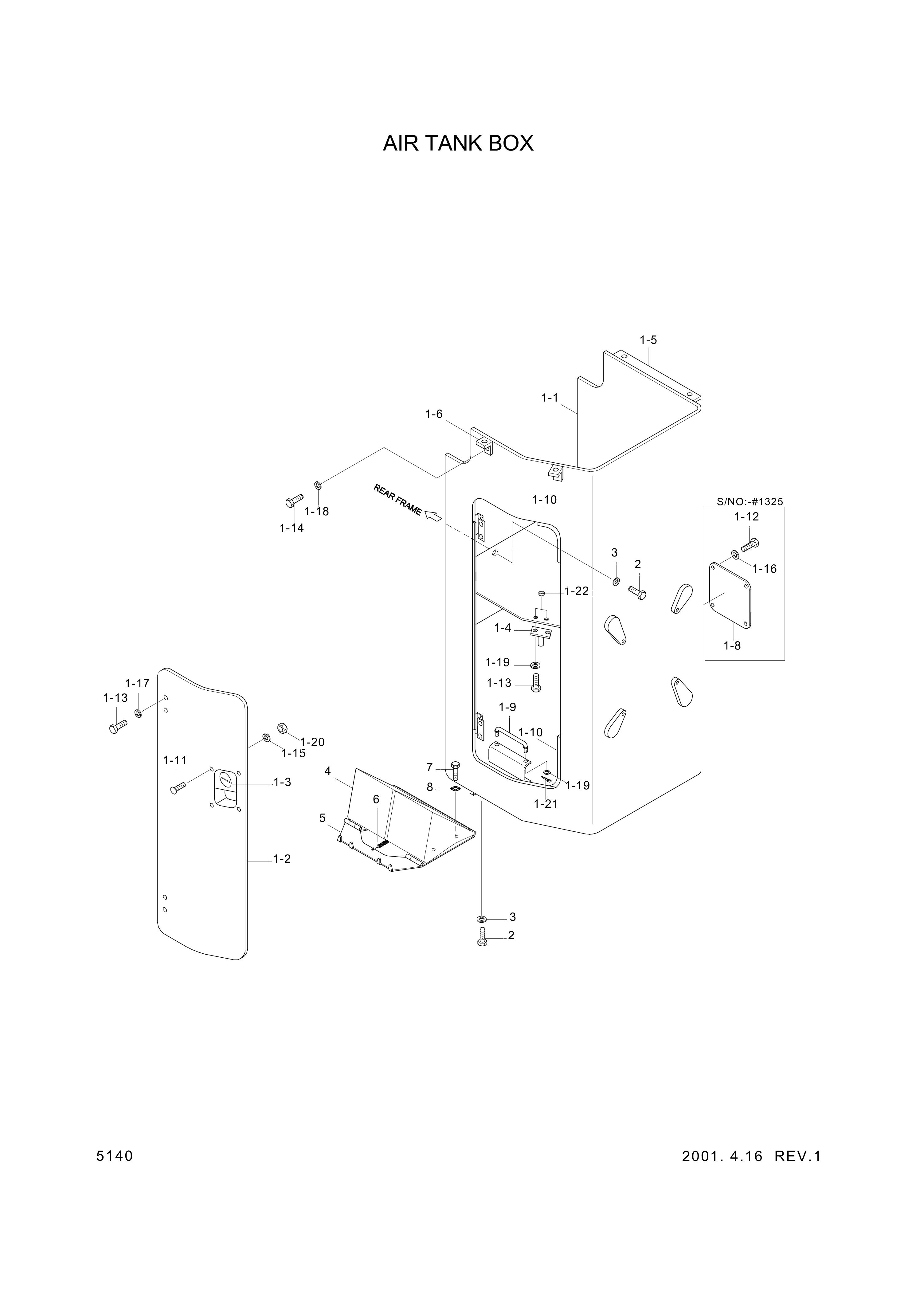 drawing for Hyundai Construction Equipment 74L4-20107 - TANK-AIR (figure 1)