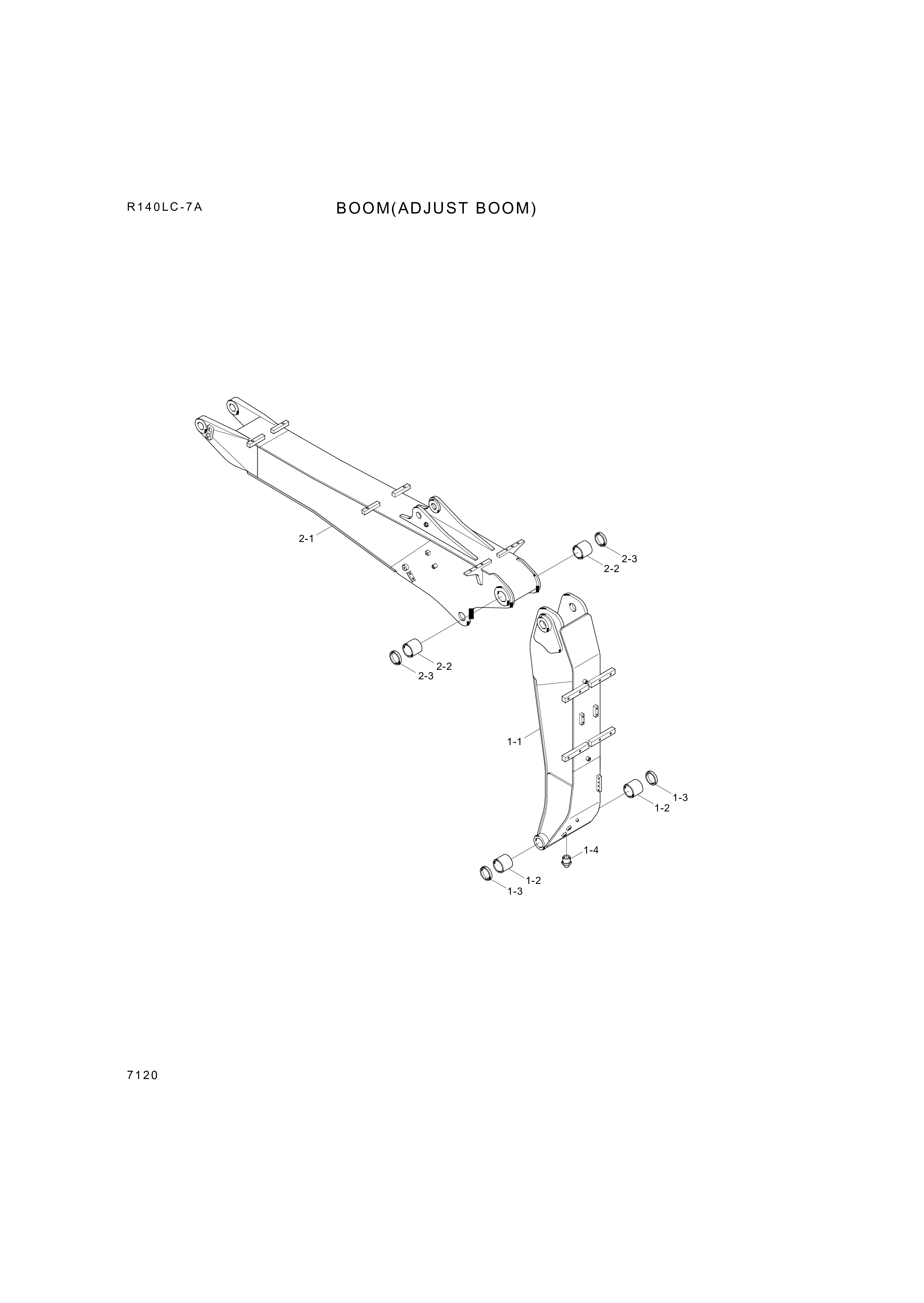drawing for Hyundai Construction Equipment 61EN-12010 - BUSHING-PIN (figure 1)