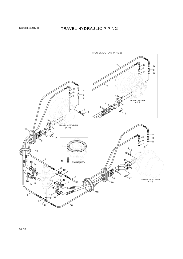 drawing for Hyundai Construction Equipment P980-167351 - HOSE ASSY-ORFS&FLG (figure 4)