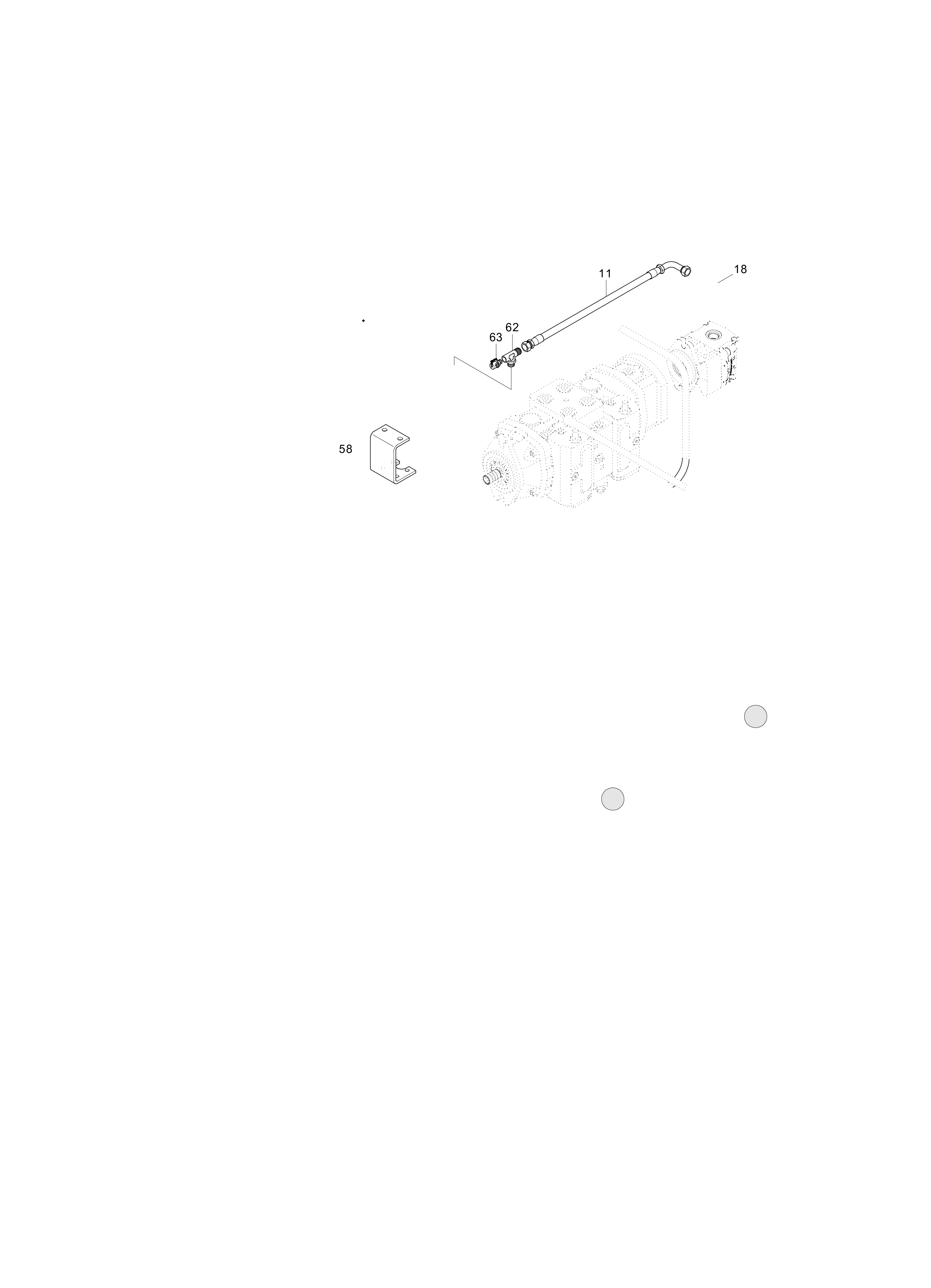 drawing for Hyundai Construction Equipment P933-082018 - HOSE ASSY-ORFS&THD (figure 1)