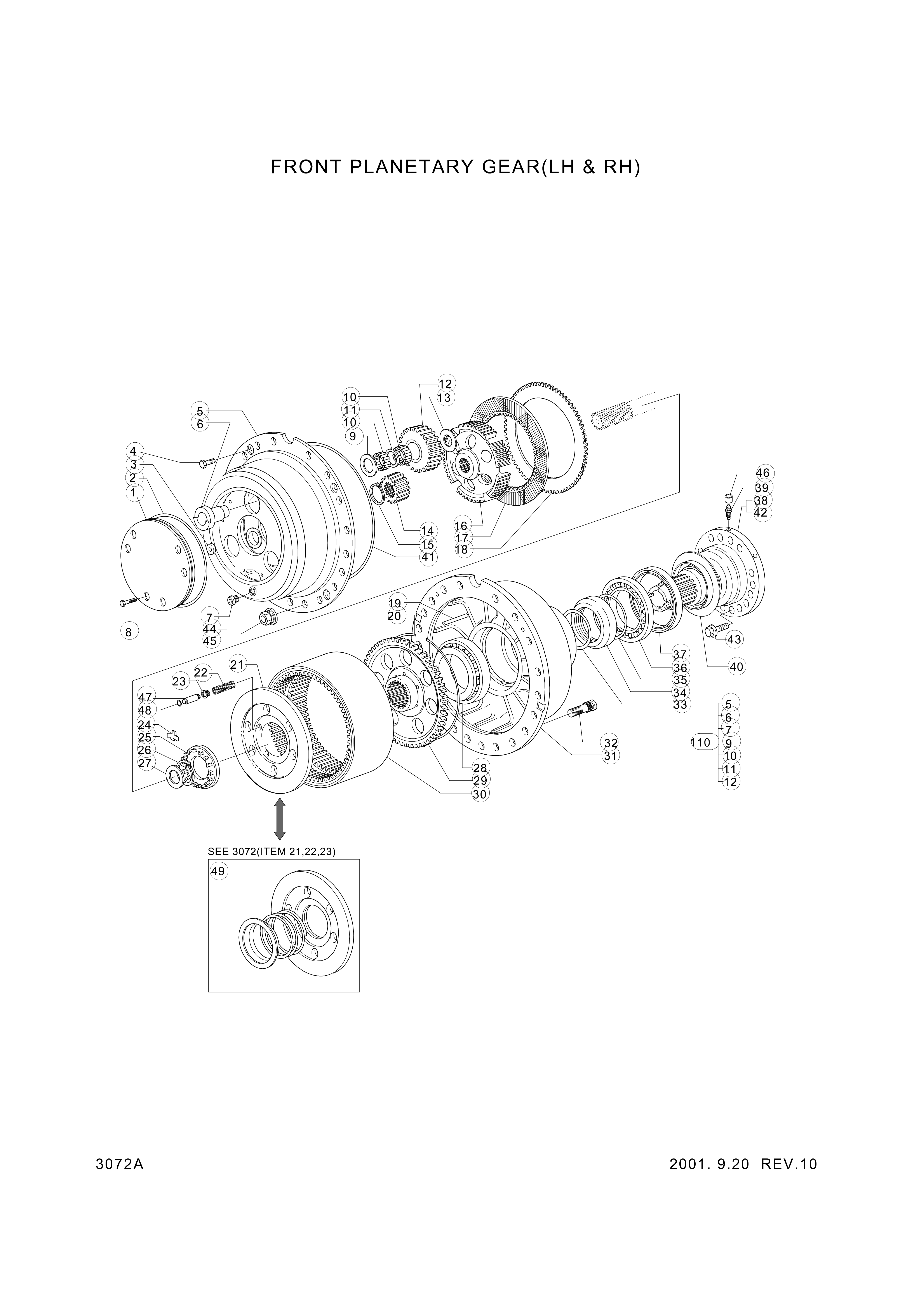 drawing for Hyundai Construction Equipment 3217423 - SUPPORT-WHEEL (figure 4)