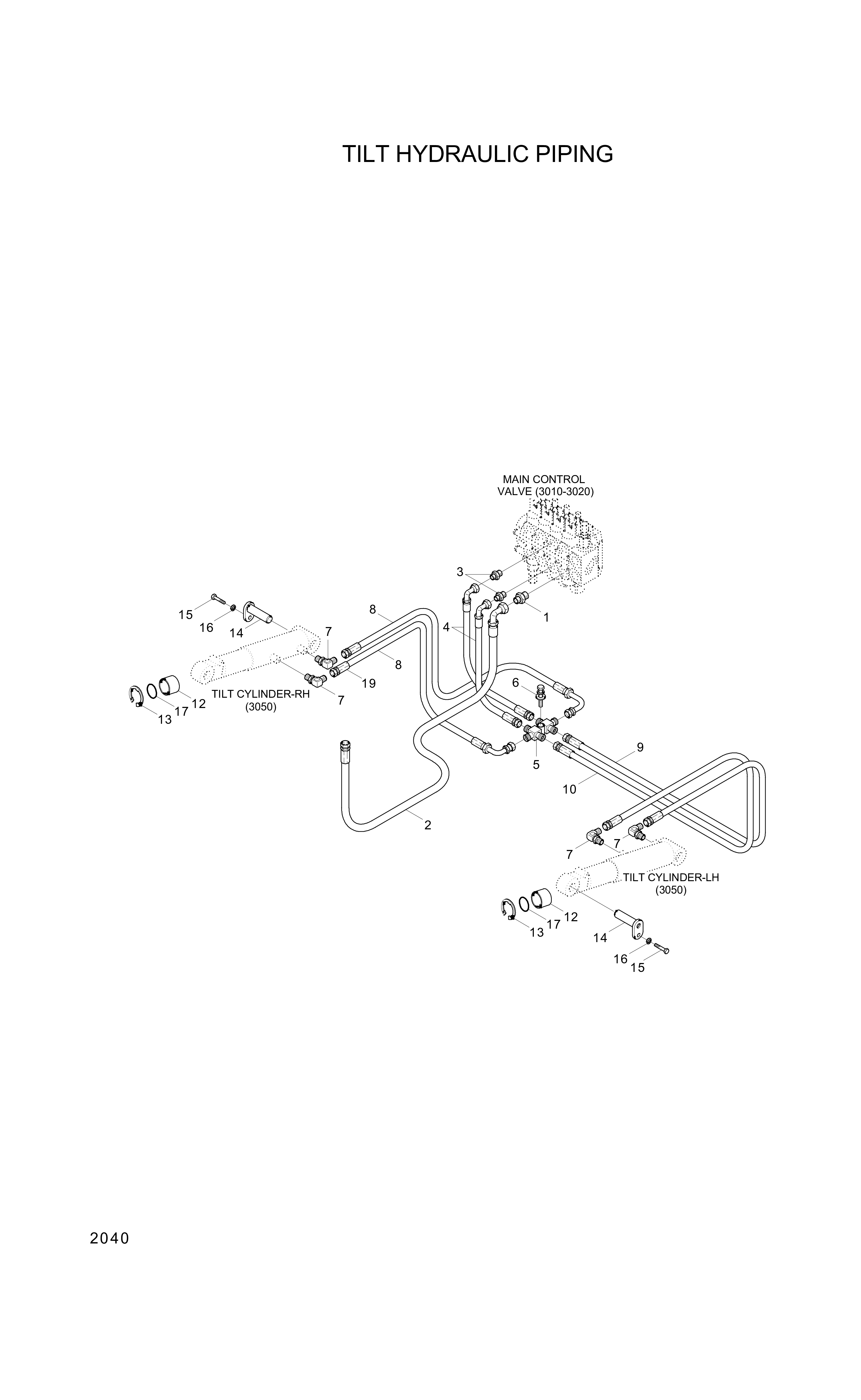 drawing for Hyundai Construction Equipment P930-043008 - HOSE ASSY-ORFS&THD (figure 1)