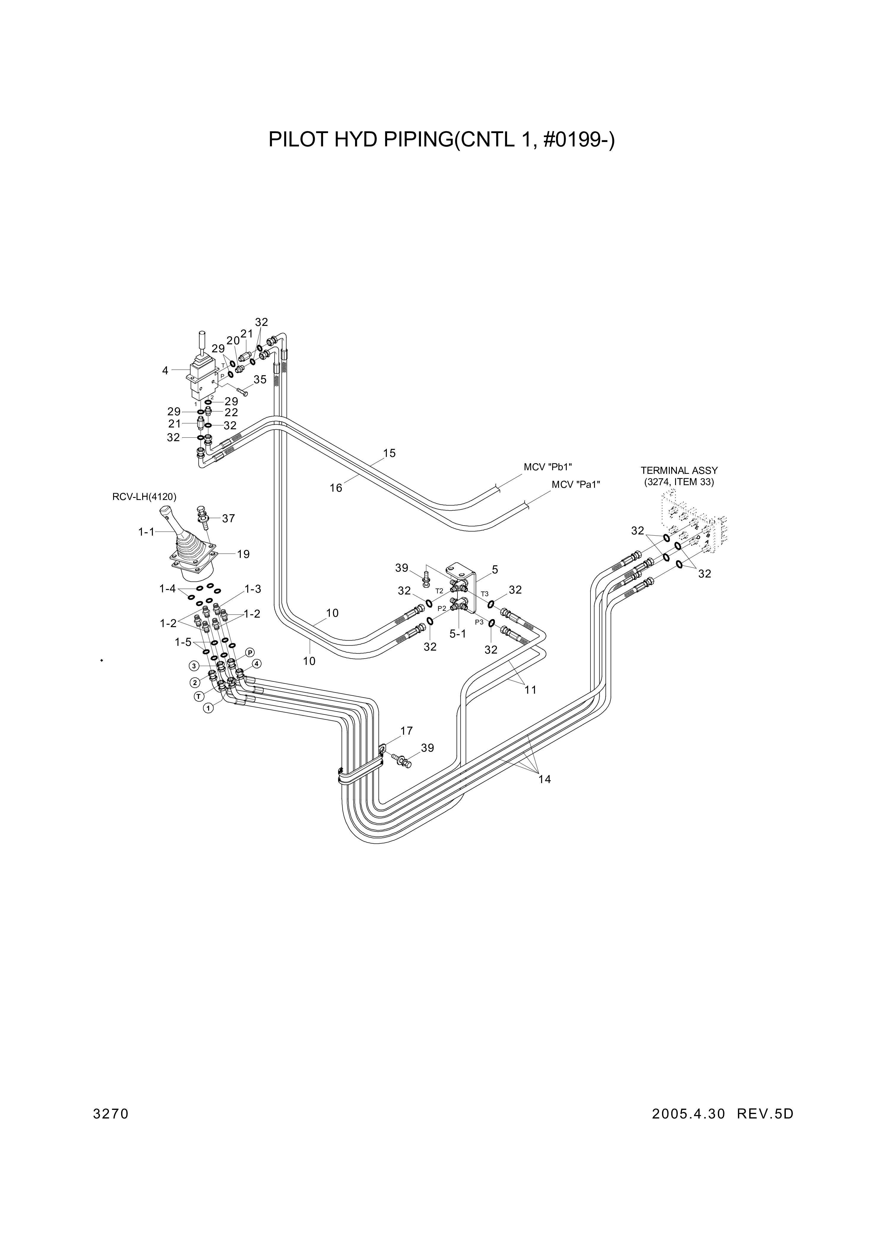 drawing for Hyundai Construction Equipment X420-042055 - HOSE ASSY-SYNF&ORFS (figure 5)