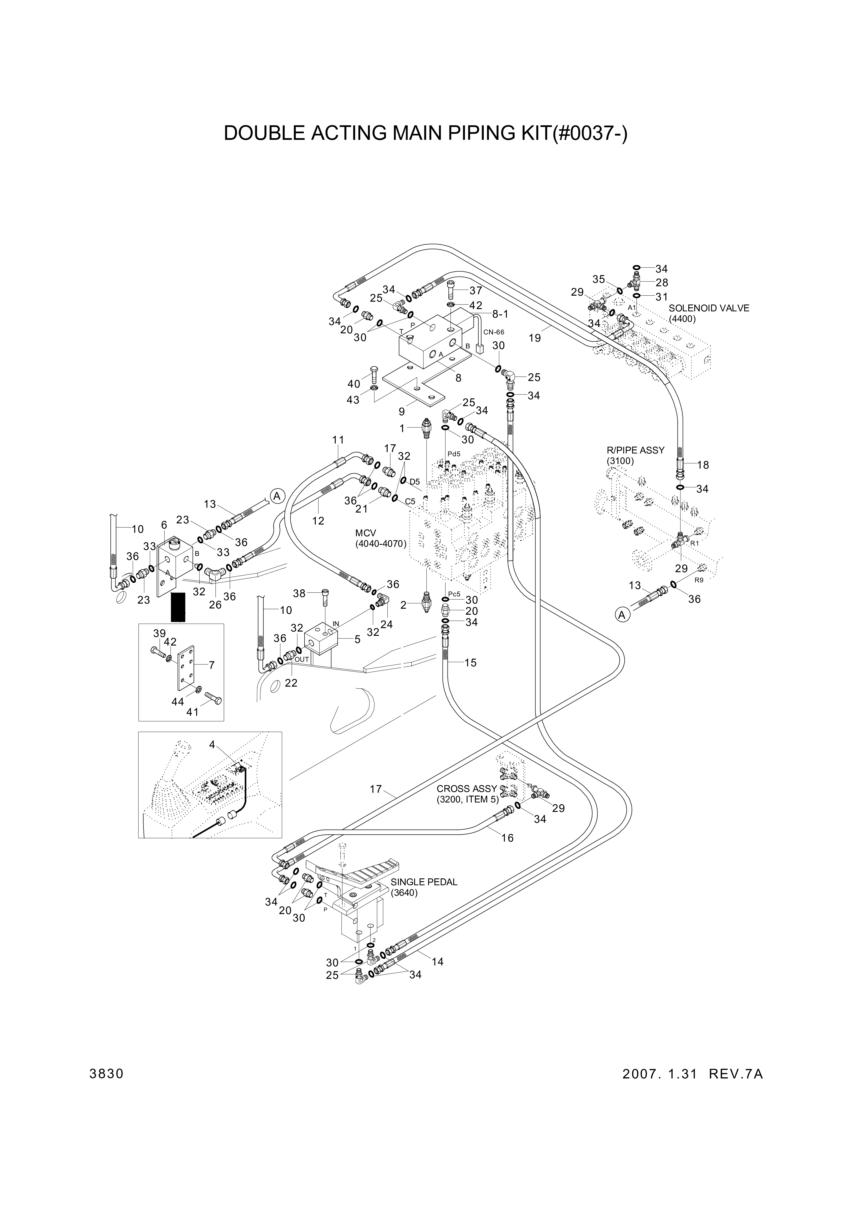 drawing for Hyundai Construction Equipment P930-042072 - HOSE ASSY-ORFS&THD (figure 3)