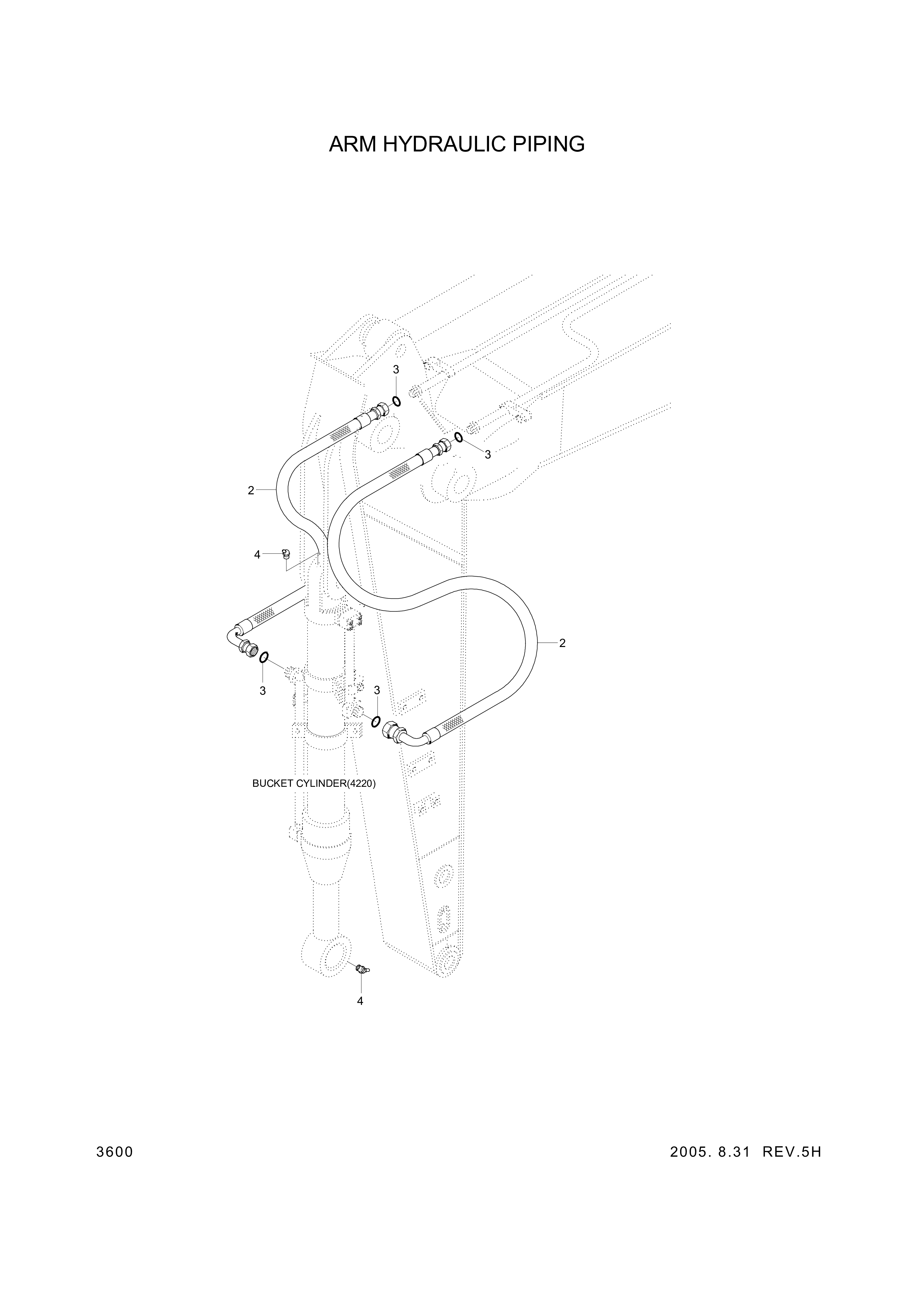 drawing for Hyundai Construction Equipment P933-127034 - HOSE ASSY-ORFS&THD (figure 1)