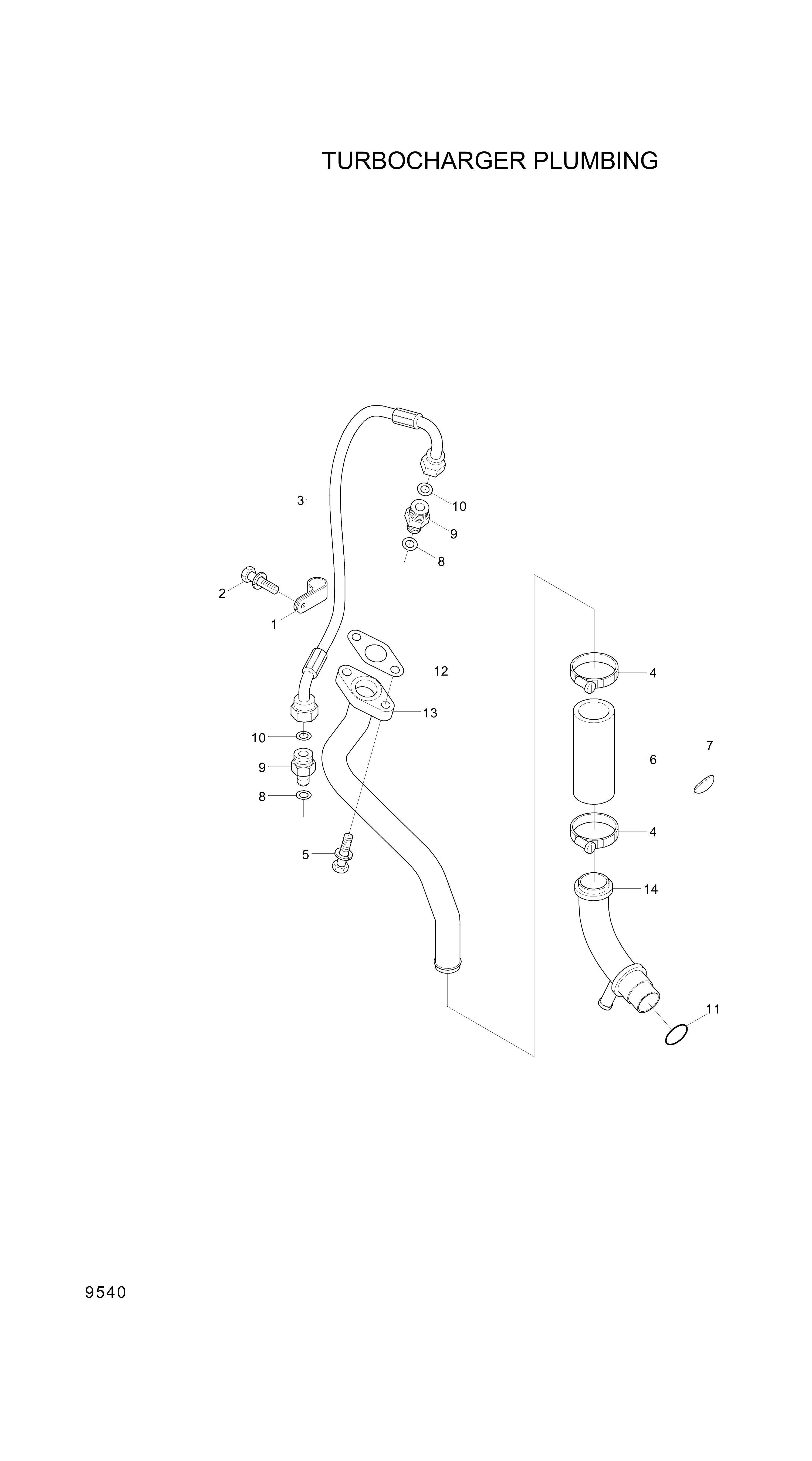 drawing for Hyundai Construction Equipment YUBP-05049 - HOSE-FLEXIBLE (figure 5)