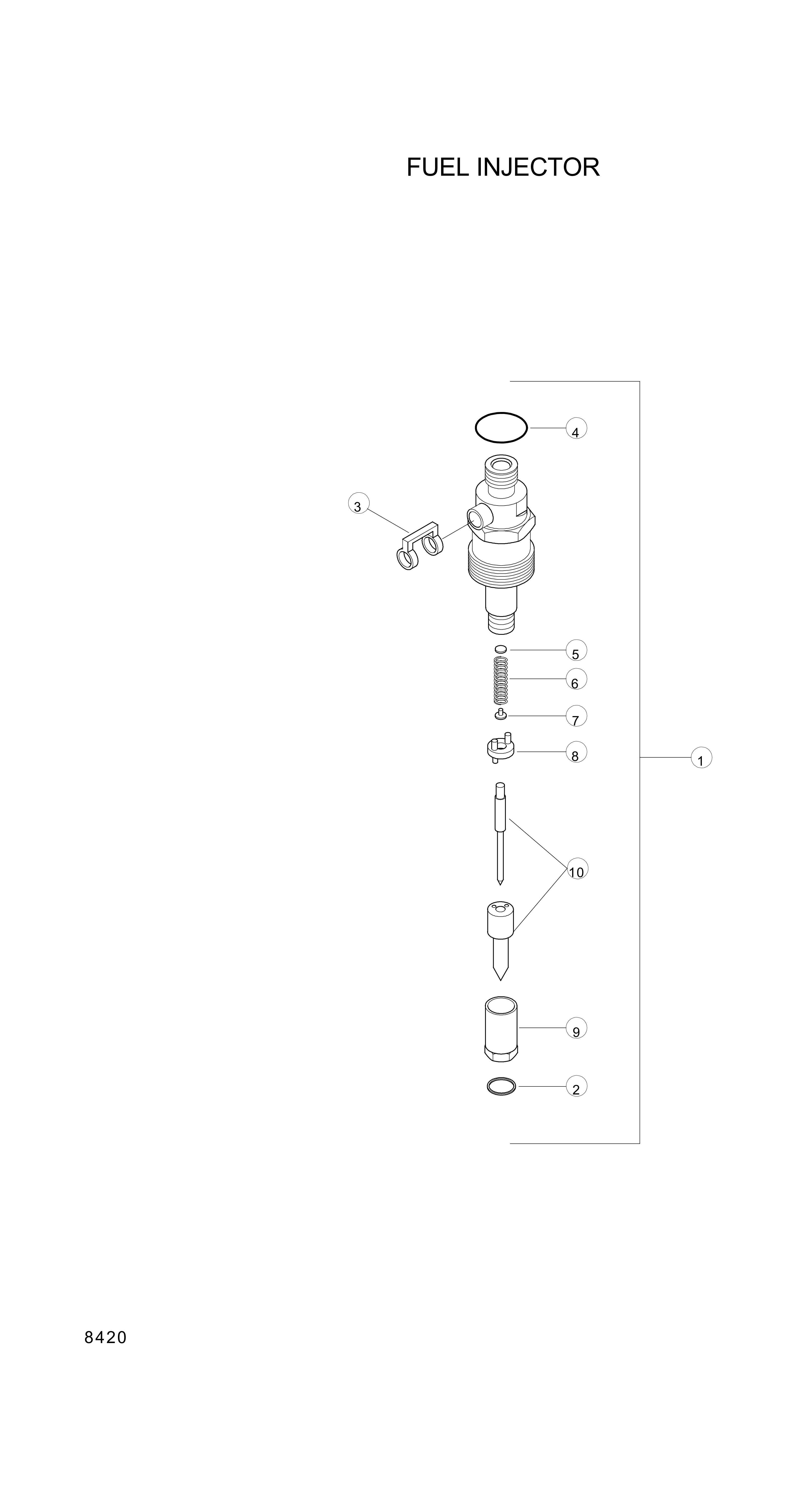 drawing for Hyundai Construction Equipment YUBP-07272 - NOZZLE-INJ (figure 1)