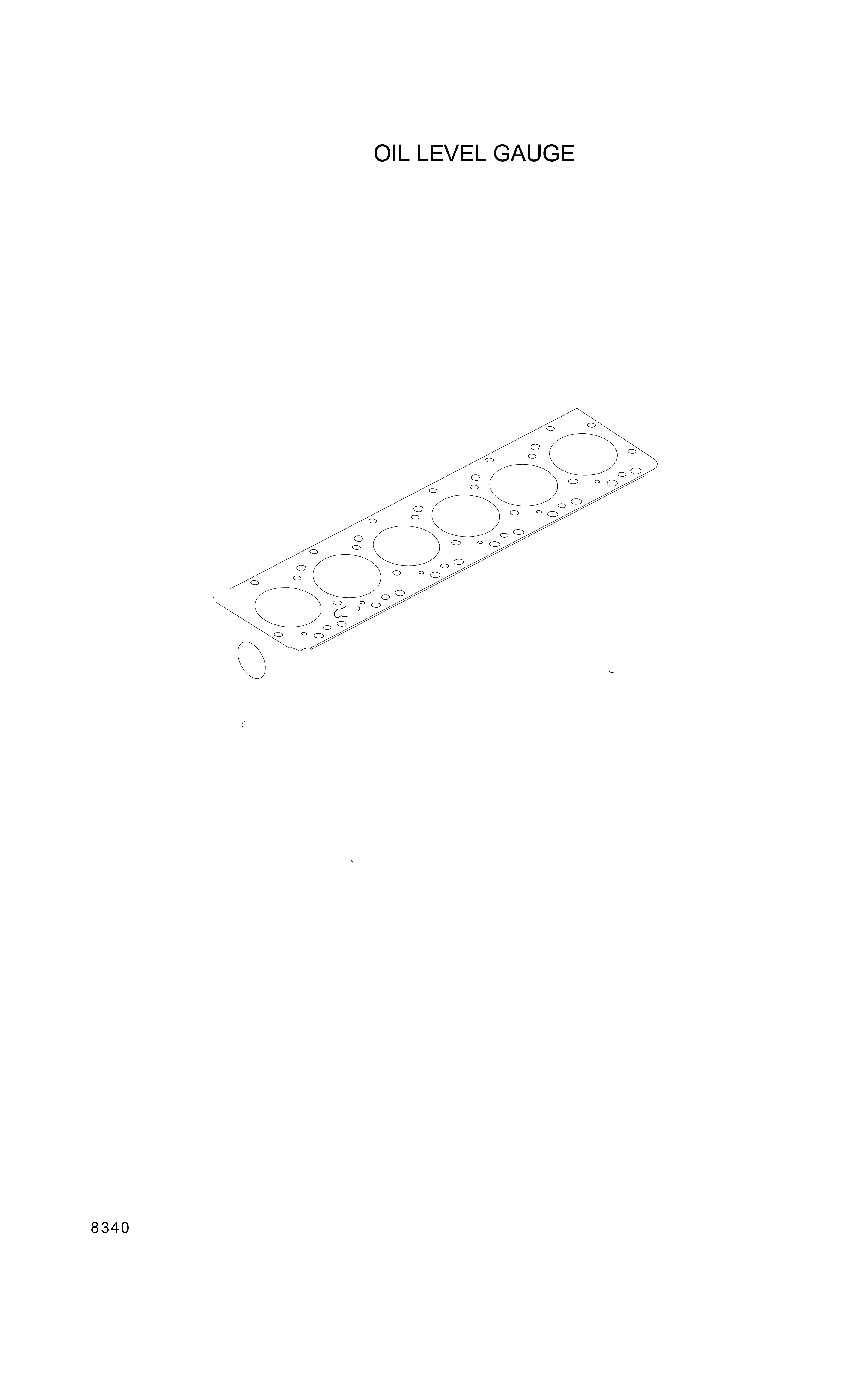 Technical drawing of Hyundai Construction Equipment YUBP-07268 DIPSTICK ASSY with dimensions and layout