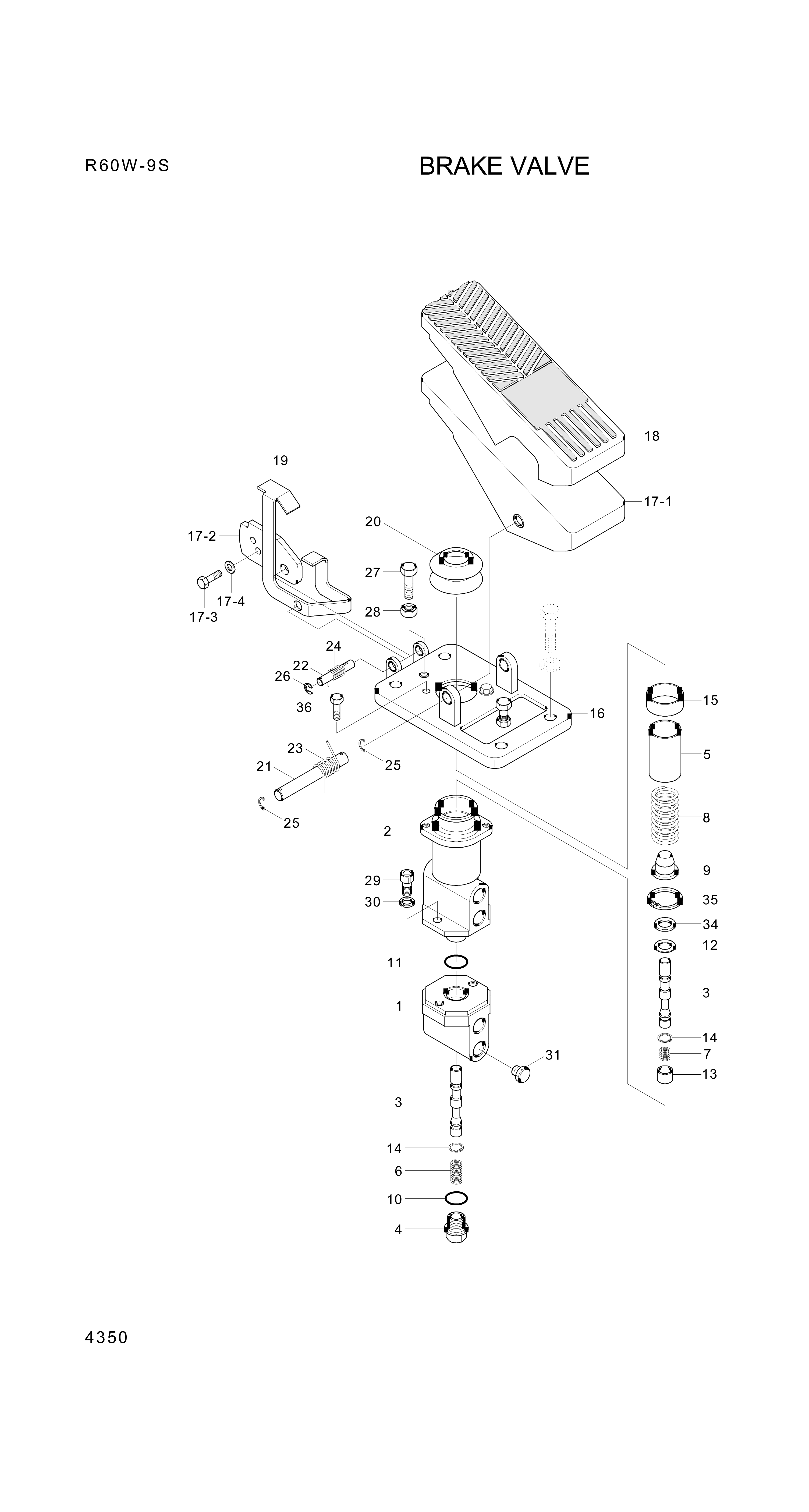 Technical drawing of Hyundai Construction Equipment XKAK-00026 PIN-LOCK with dimensions and layout (figure 5)