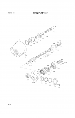 drawing for Hyundai Construction Equipment R971010974 - SEAT ASSY-SPRING (figure 1)