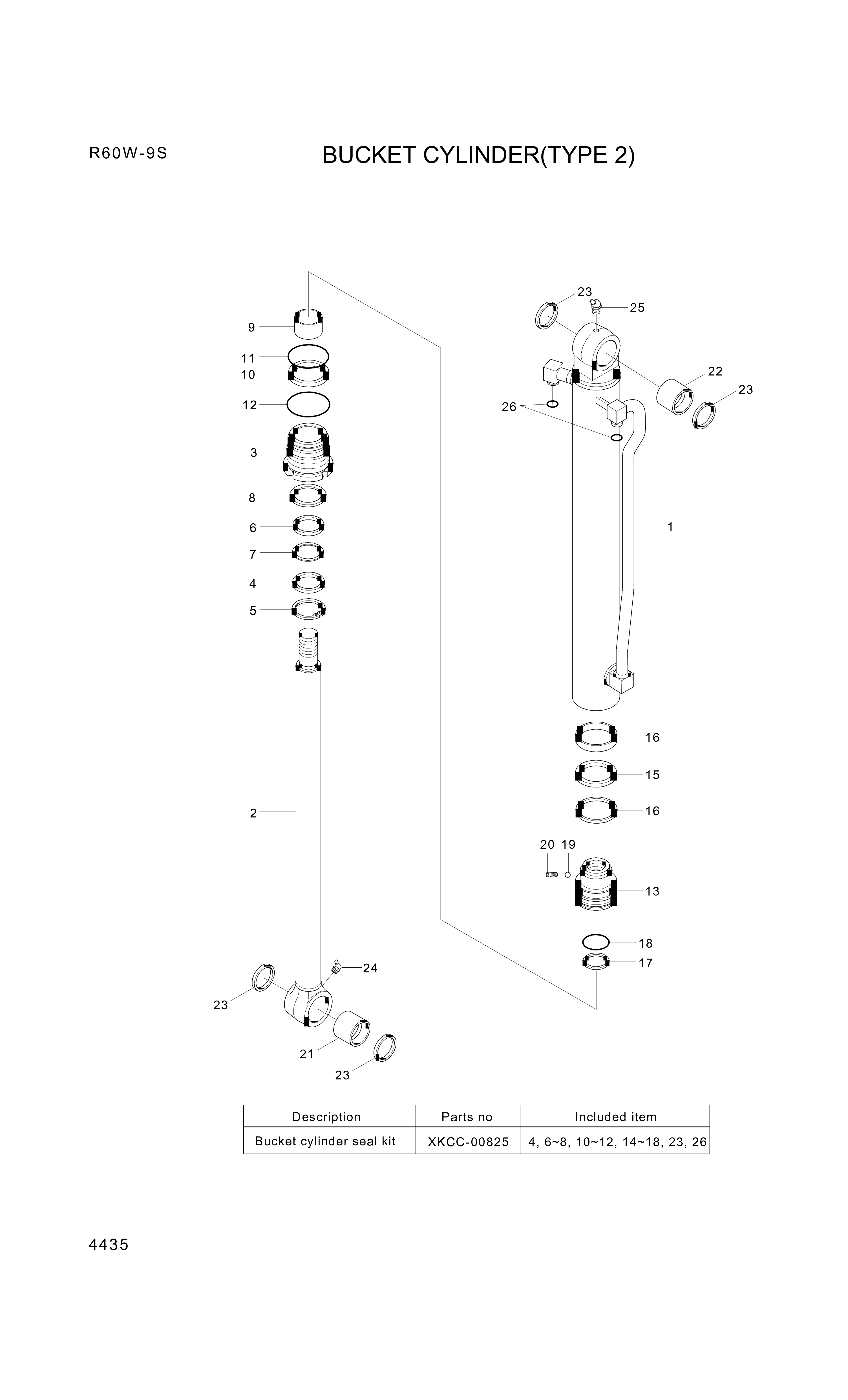 drawing for Hyundai Construction Equipment XKCC-00624 - SEAL-ROD (figure 4)