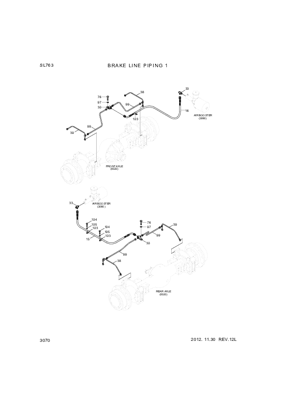 drawing for Hyundai Construction Equipment P933-043043 - HOSE ASSY-ORFS&THD (figure 1)