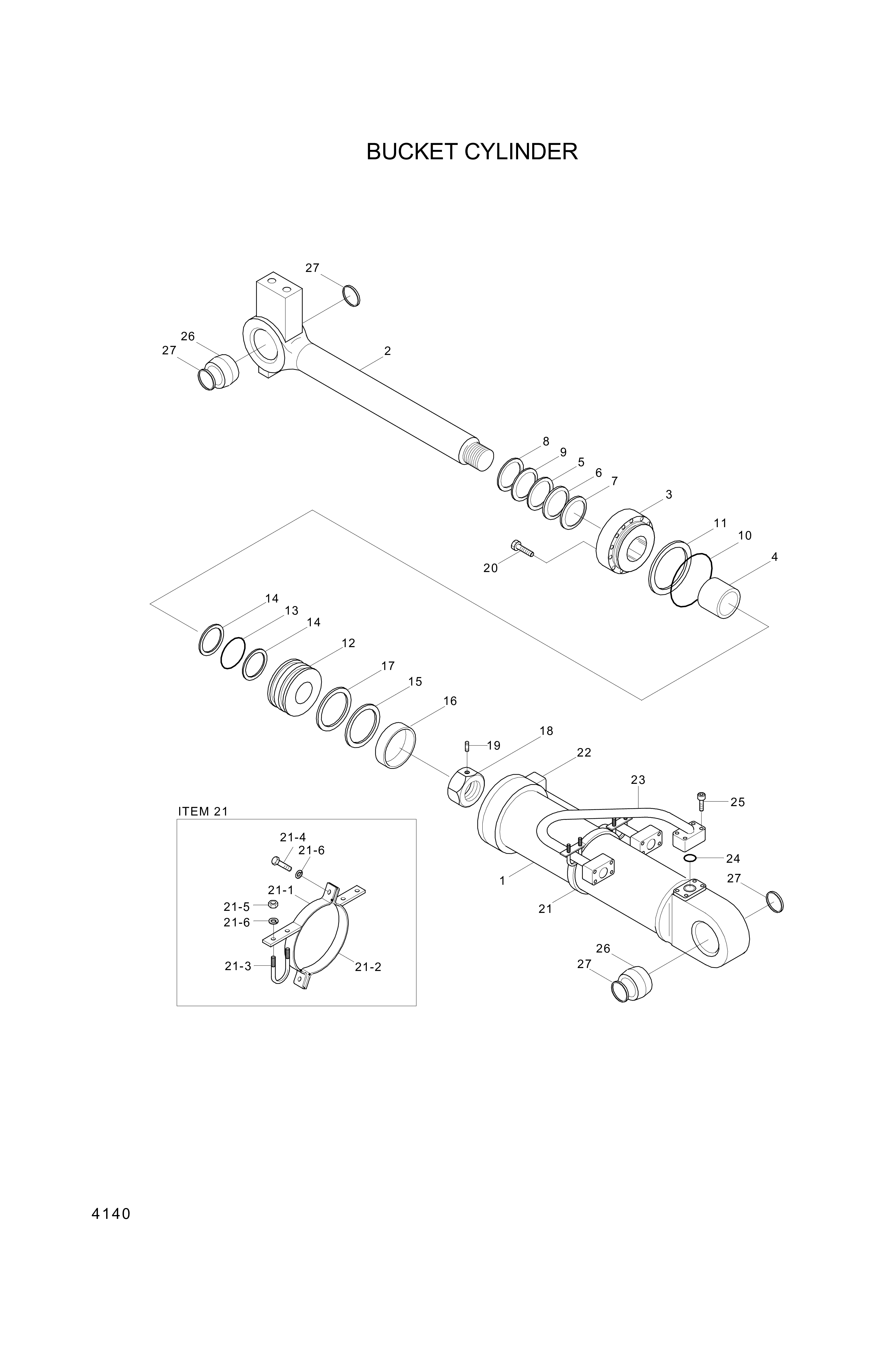 drawing for Hyundai Construction Equipment S017-100554 - BOLT-HEX (figure 2)