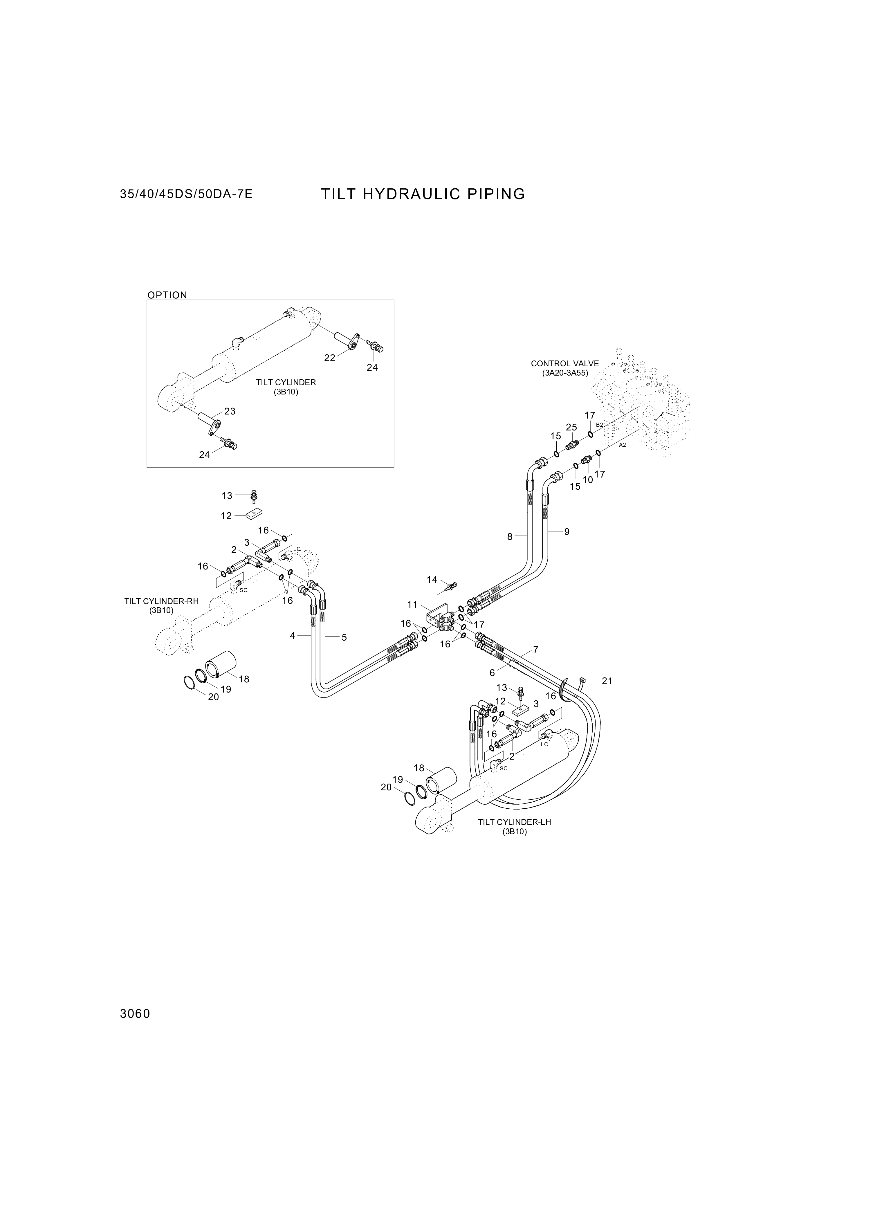 drawing for Hyundai Construction Equipment P930-064028 - HOSE ASSY-ORFS&THD (figure 2)