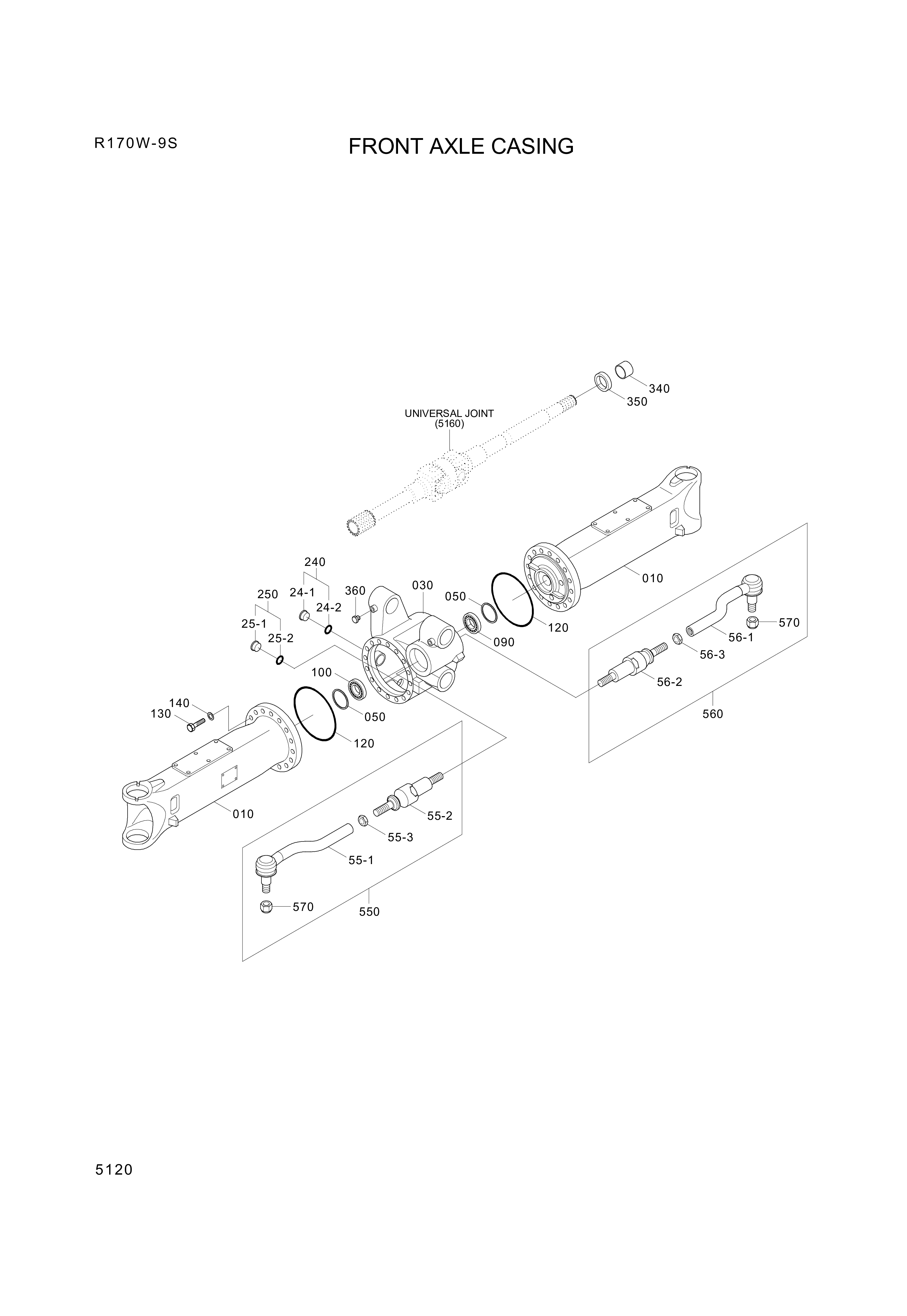 drawing for Hyundai Construction Equipment 0501-007-757 - TRACK ROD-RH (figure 3)