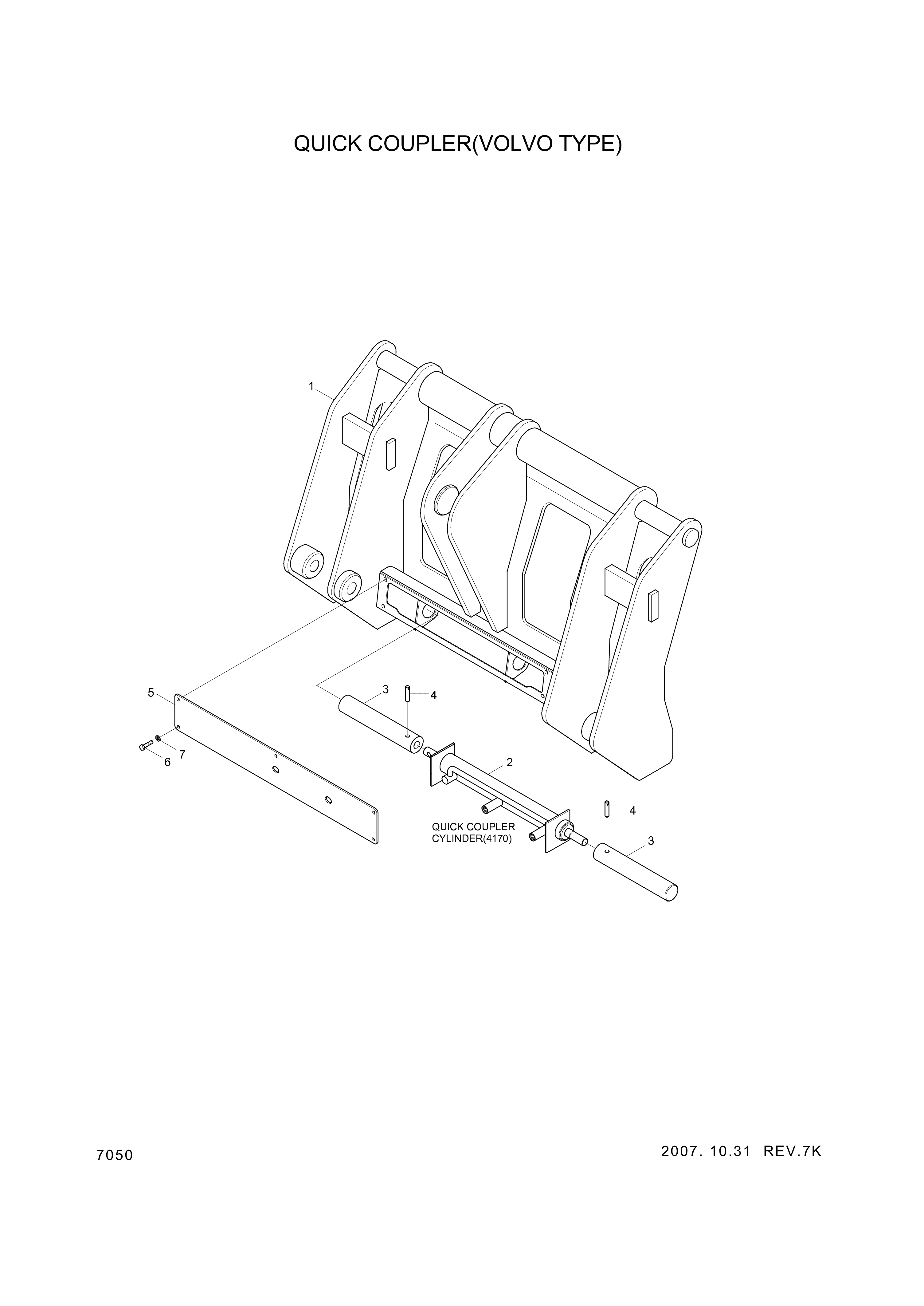 drawing for Hyundai Construction Equipment 61LF-91240 - PIN-COUPLER (figure 2)