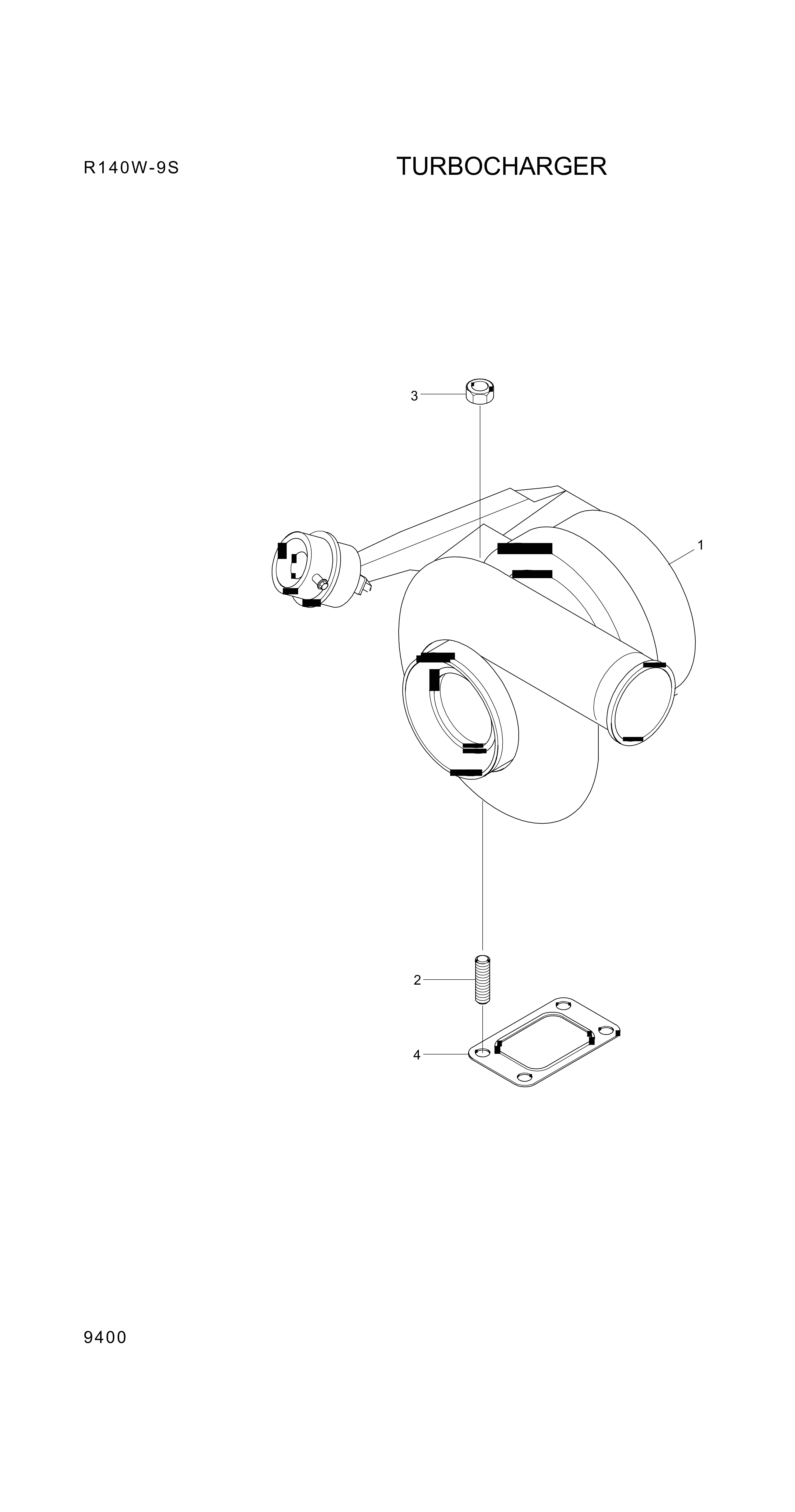 drawing for Hyundai Construction Equipment 3599355 - TURBOCHARGER ASSY (figure 1)