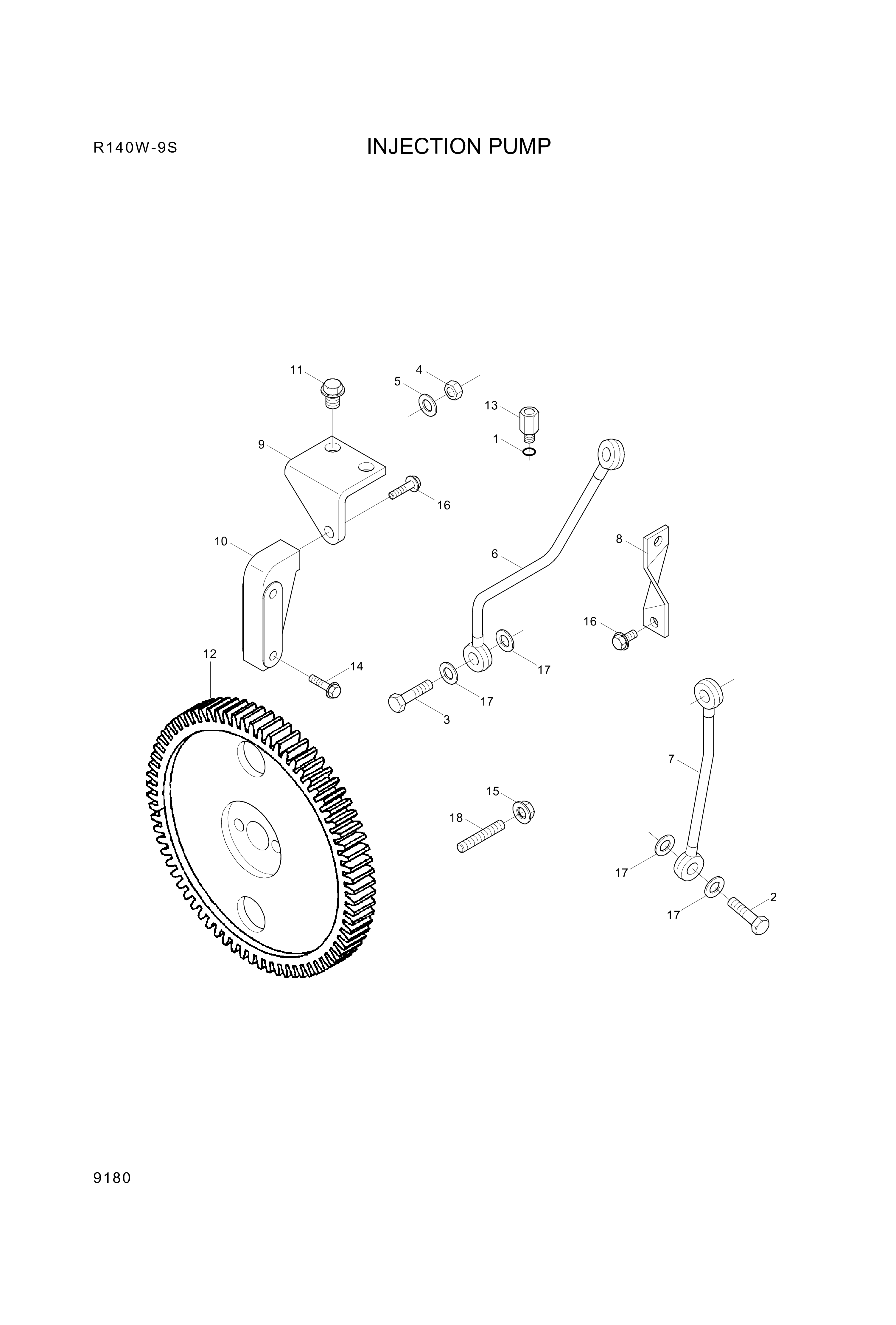 drawing for Hyundai Construction Equipment YUBP-06576 - SCREW-HEX (figure 1)