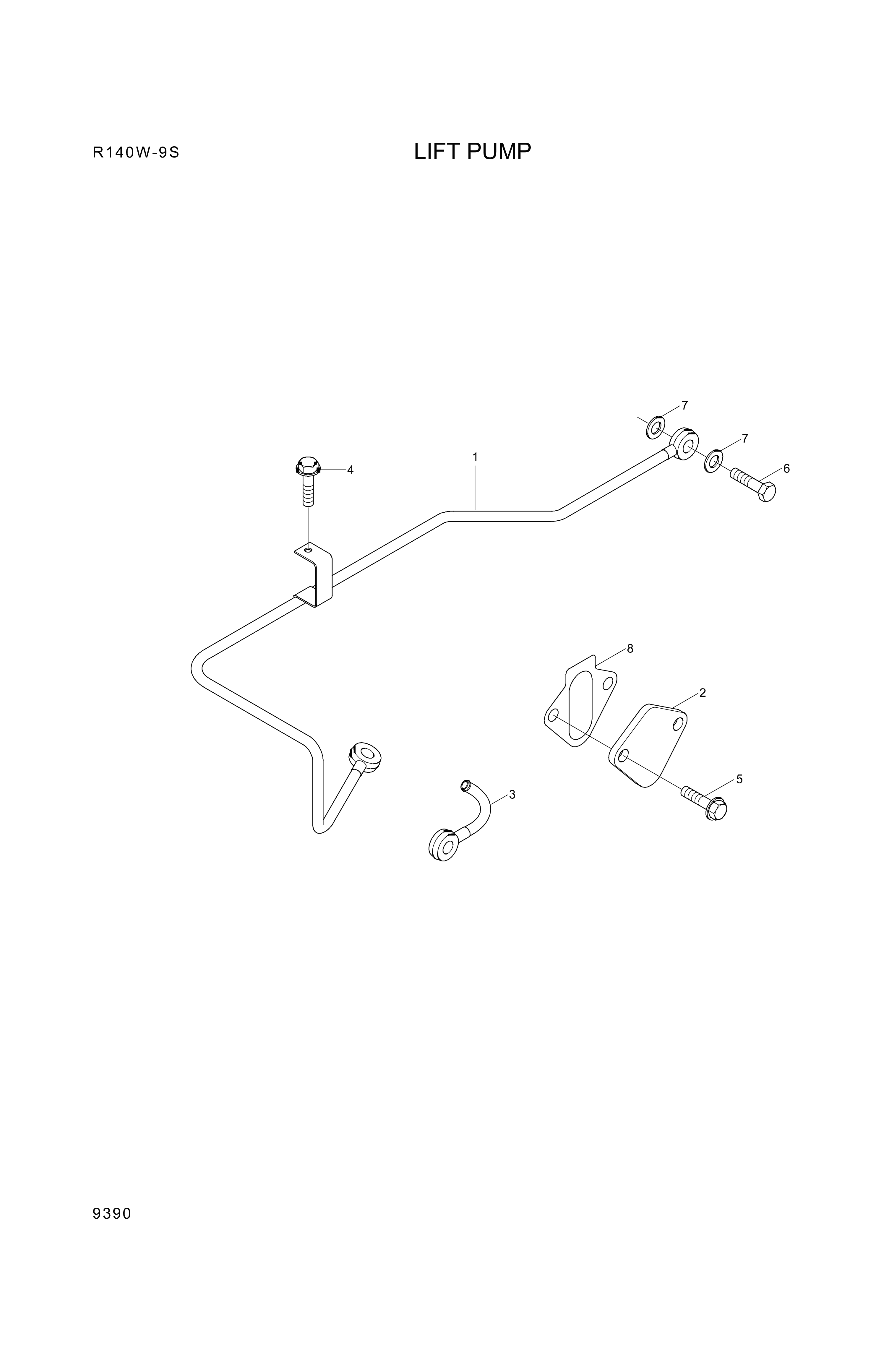 drawing for Hyundai Construction Equipment YUBP-06587 - PIPE-INJ (figure 1)