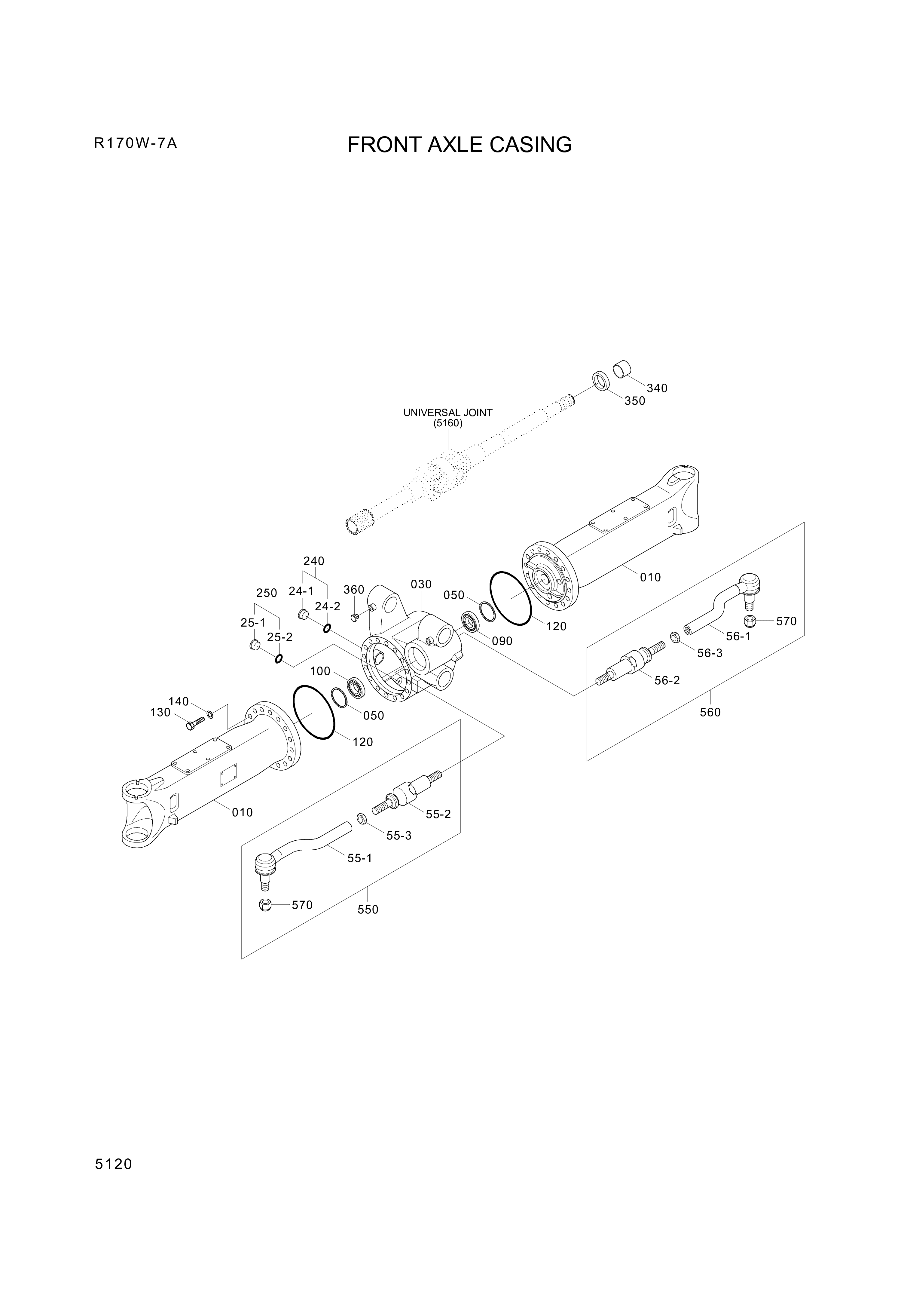 drawing for Hyundai Construction Equipment ZGAQ-02234 - HOUSING-AXLE (figure 3)