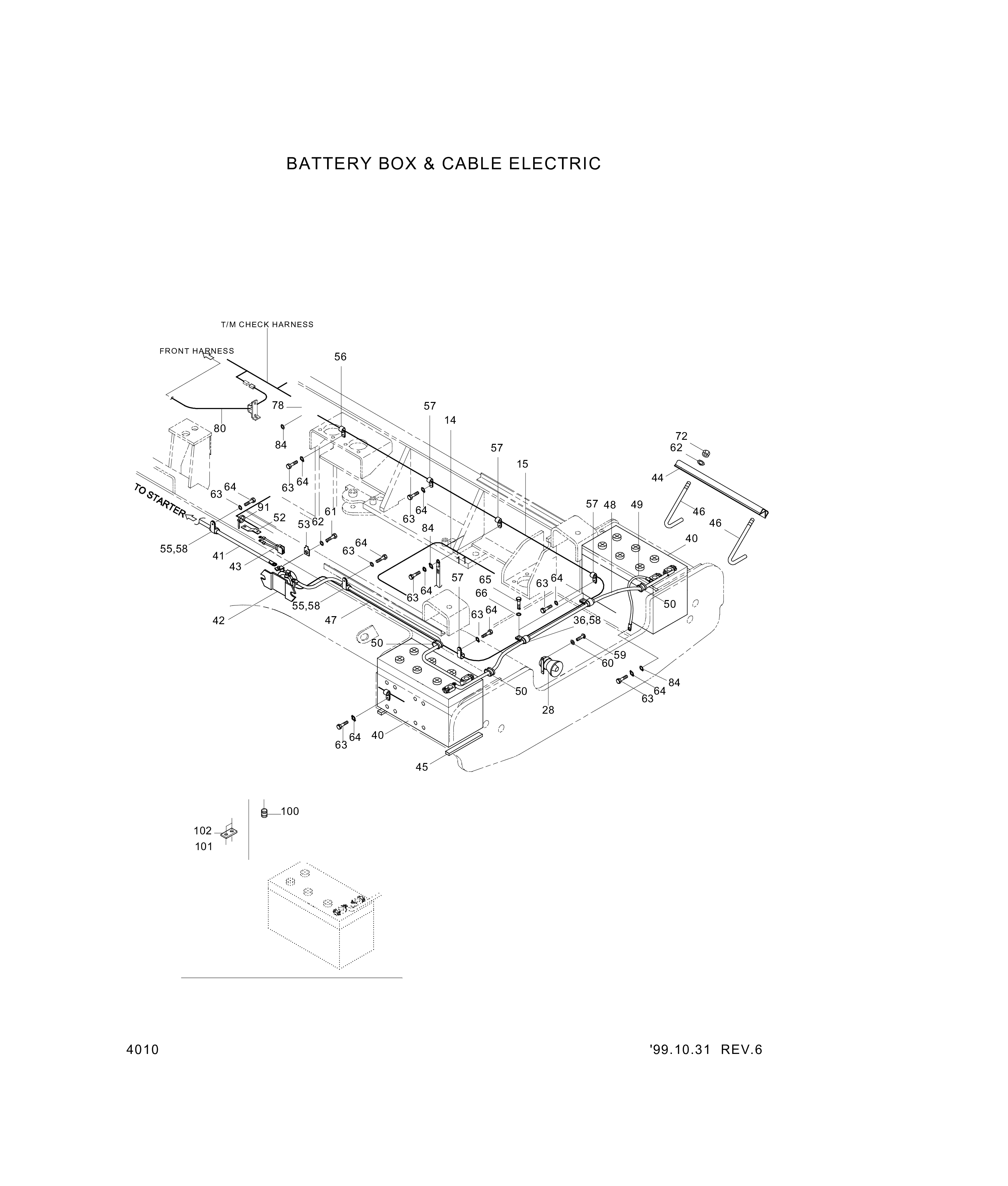 drawing for Hyundai Construction Equipment 24L4-00360 - CABLE-TERMINAL&RY (figure 1)