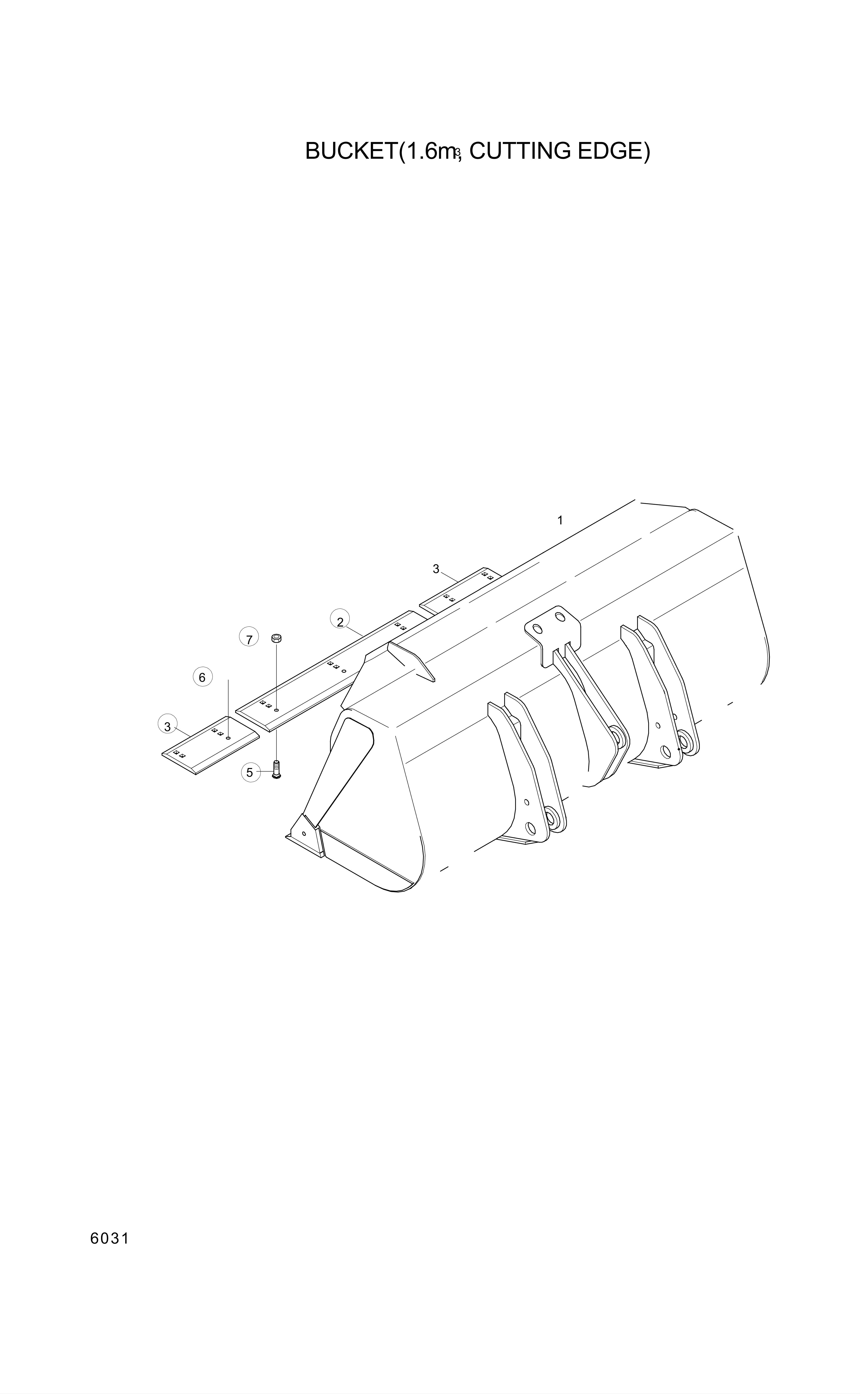 drawing for Hyundai Construction Equipment 61L8-00350 - CUTTINGEDGE-CT (figure 1)