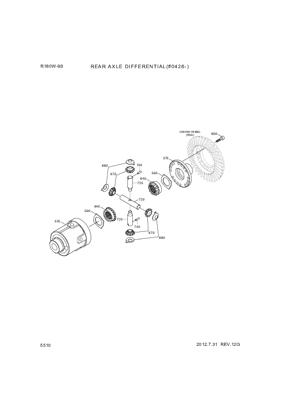 drawing for Hyundai Construction Equipment ZGAQ-03874 - GEAR-BEVEL (figure 3)