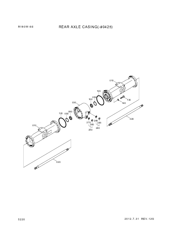 drawing for Hyundai Construction Equipment ZGAQ-02196 - HOUSING-AXLE (figure 4)